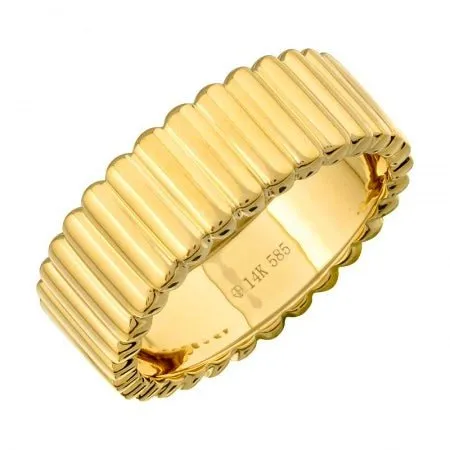 14k Yellow Gold Line Gold Fashion Ring