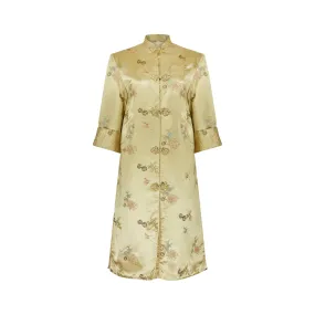 1960s Chinese Export Gold Jacquard Coat