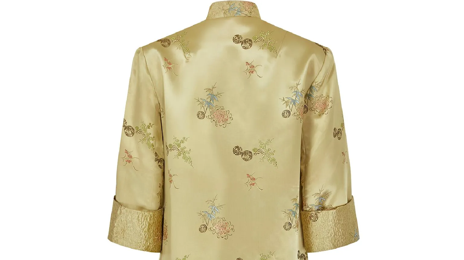 1960s Chinese Export Gold Jacquard Coat