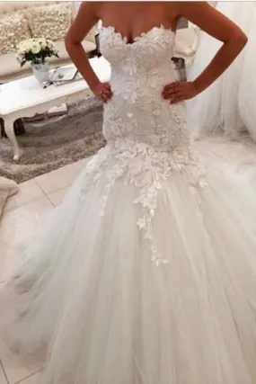 2024 Sweetheart Wedding Dresses Tulle Mermaid/Trumpet PXJZKR37