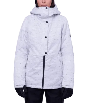 686 Women's Rumor Insulated Snowboard Jacket White Slub 2024