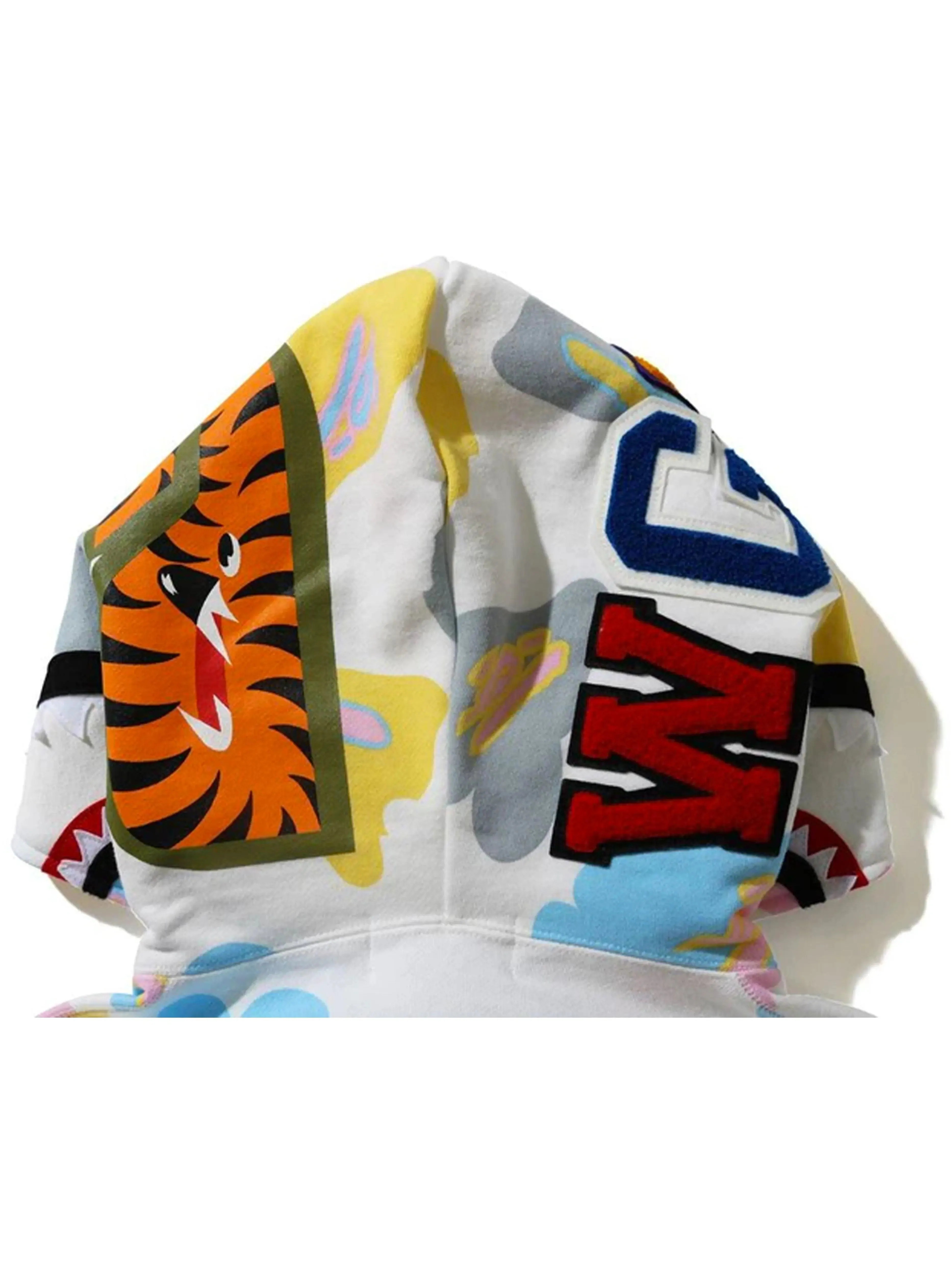 A Bathing Ape Def Camo Shark Full Zip Hoodie White (SS21)