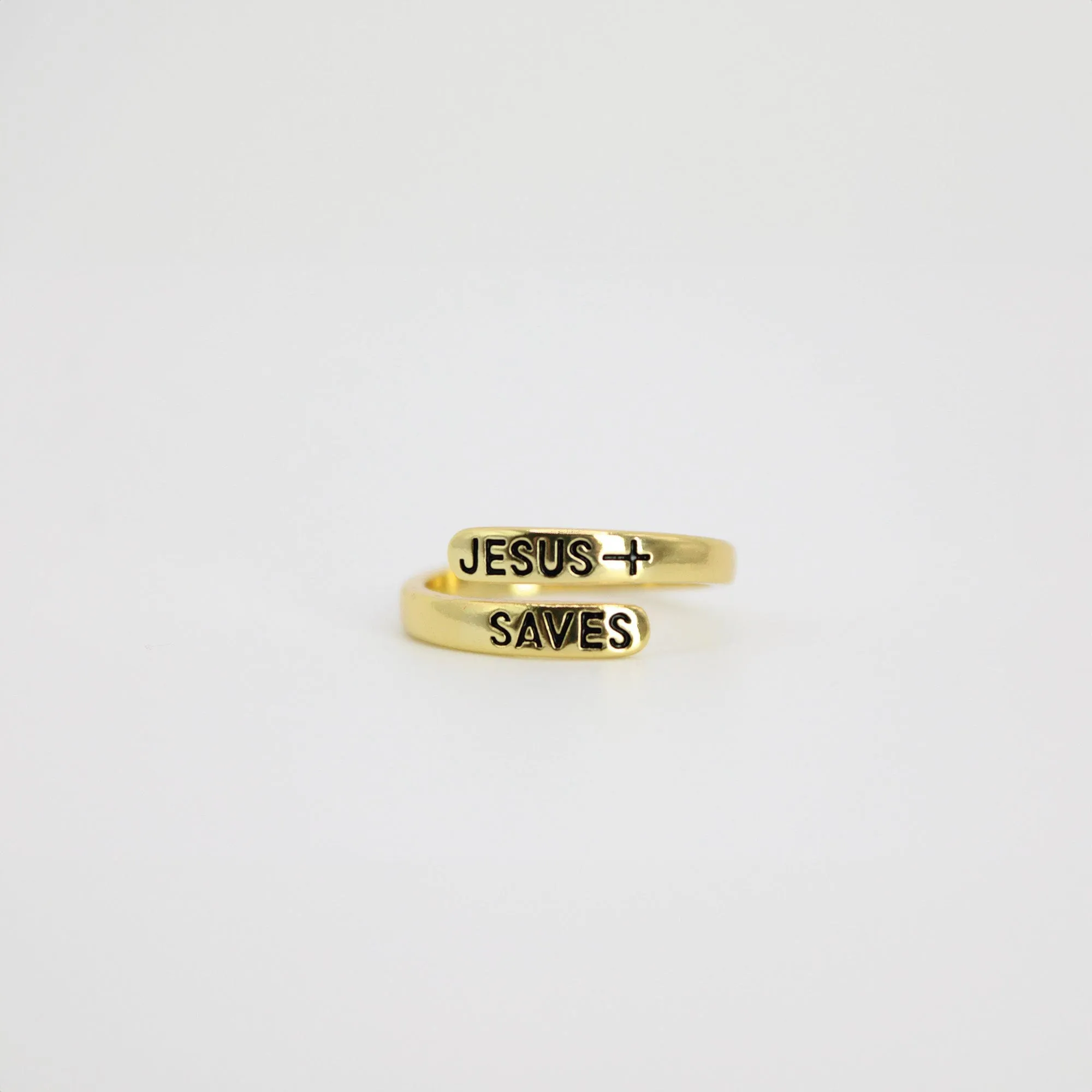 Adjustable Gold Plated Brass Ring - 5