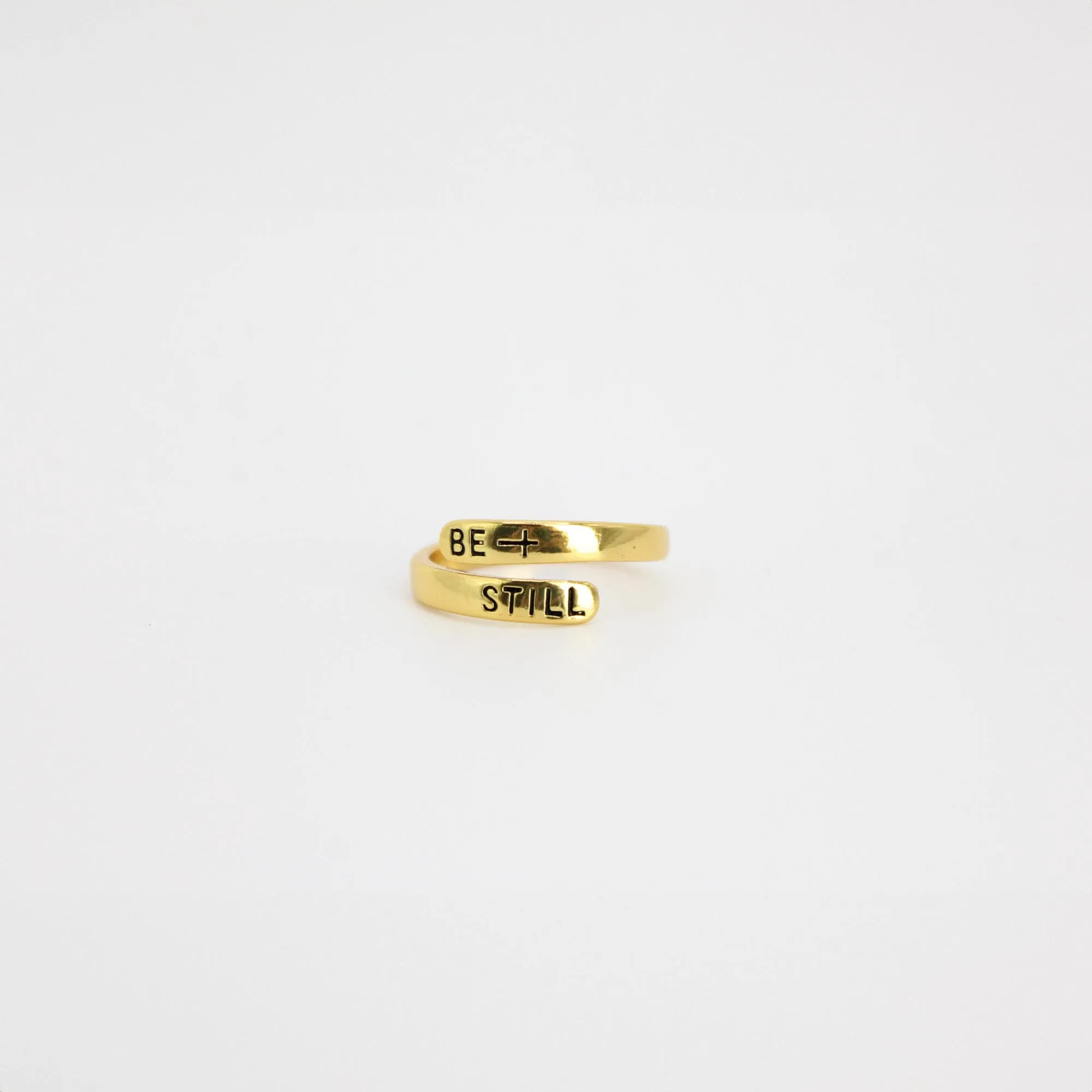 Adjustable Gold Plated Brass Ring - 5