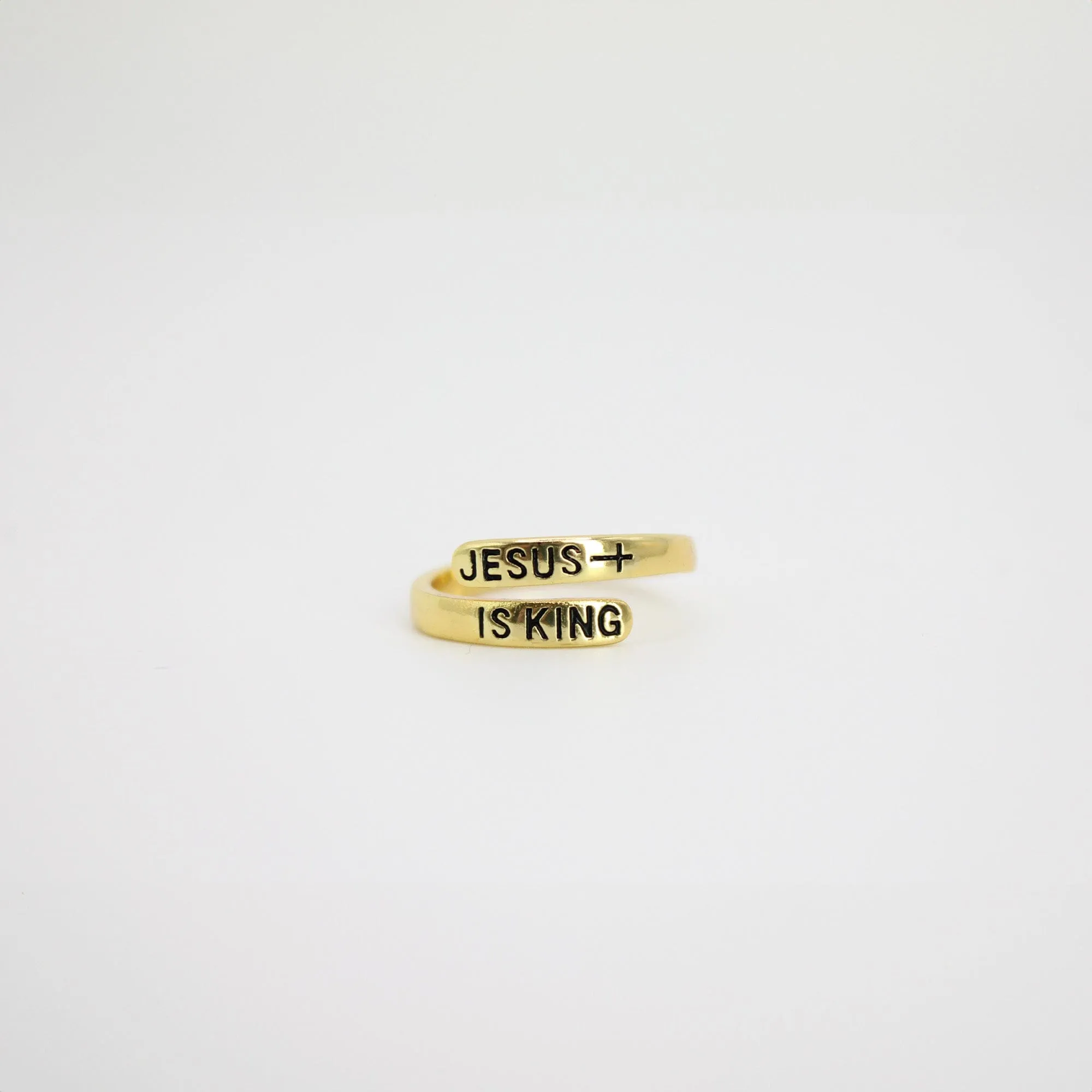 Adjustable Gold Plated Brass Ring - 5