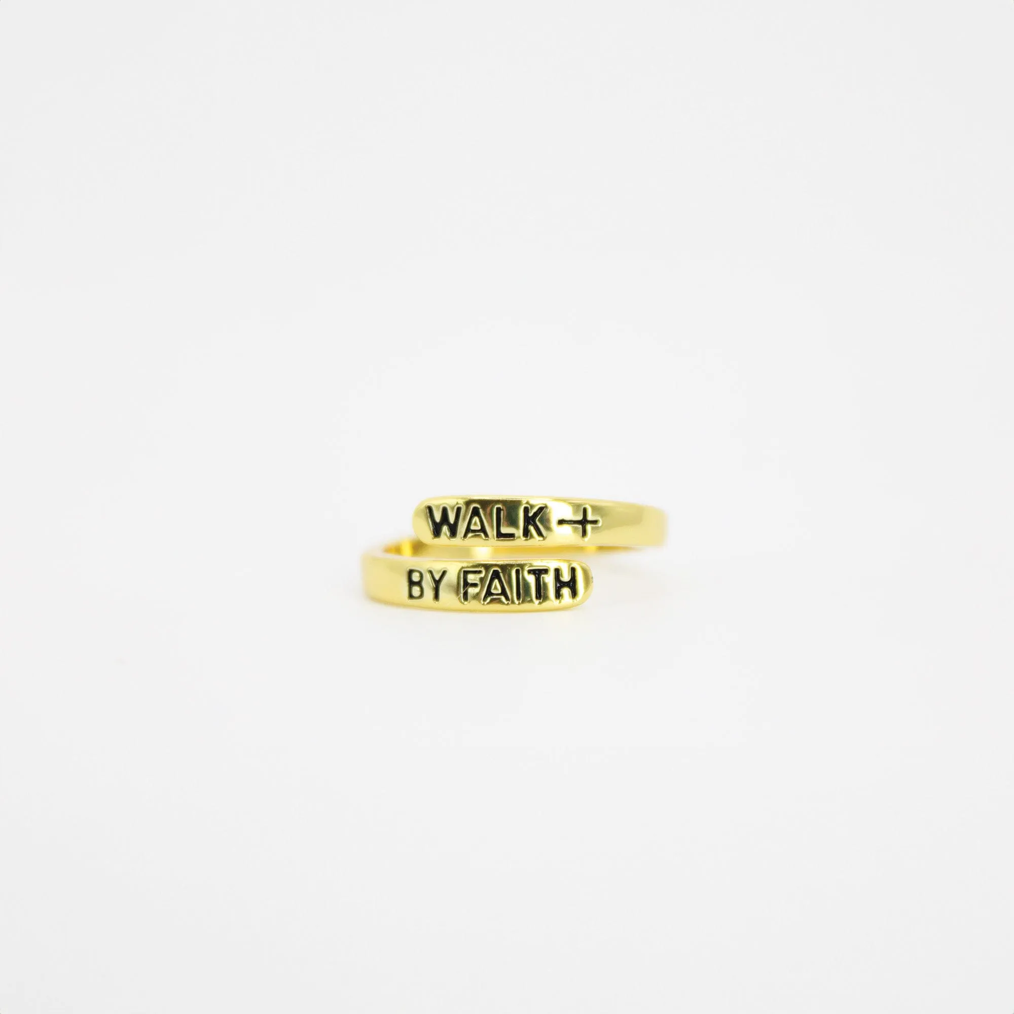 Adjustable Gold Plated Brass Ring - 5