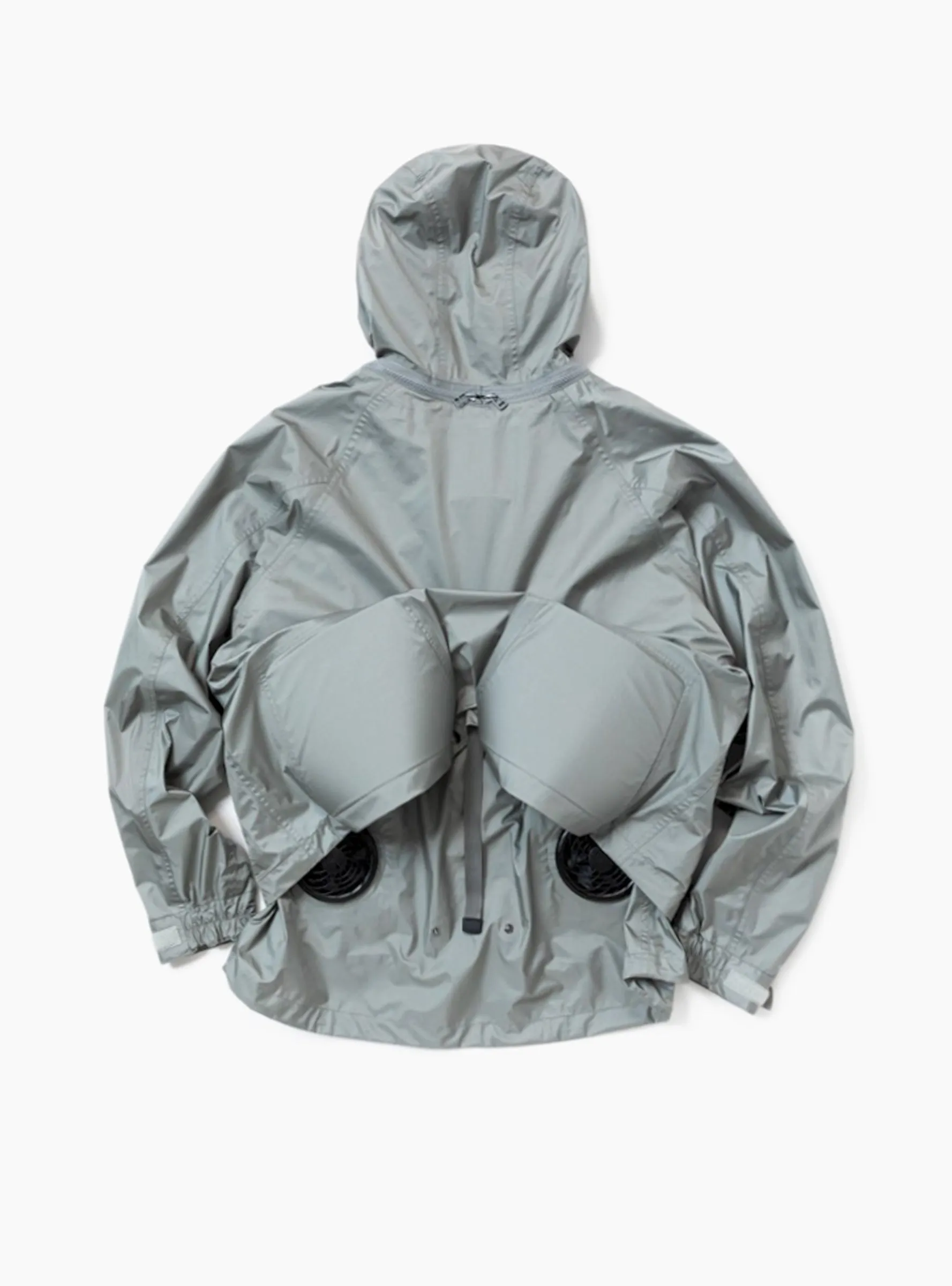 Air Circulation System Rain Jacket Battleship Grey