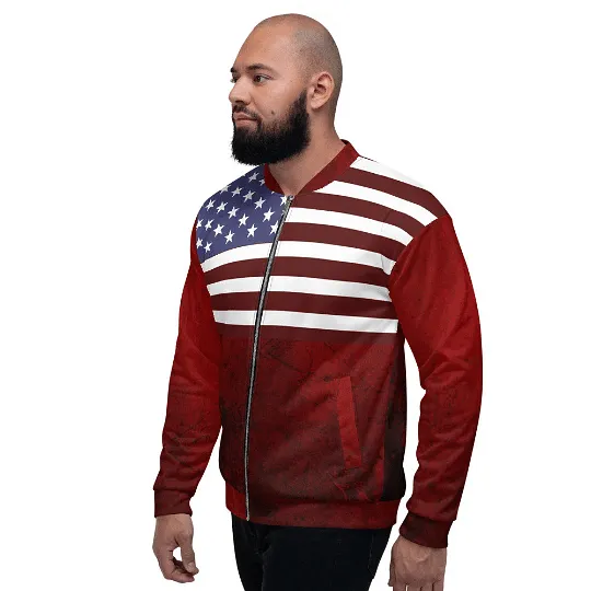 American Flag Bomber Jacket / Patriot Jacket / Grunge Style