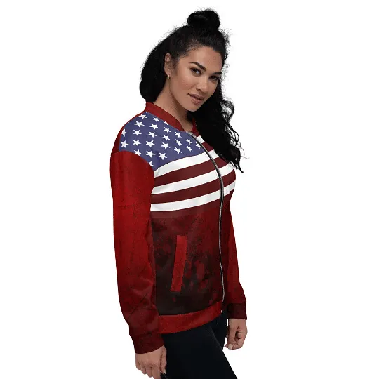 American Flag Bomber Jacket / Patriot Jacket / Grunge Style