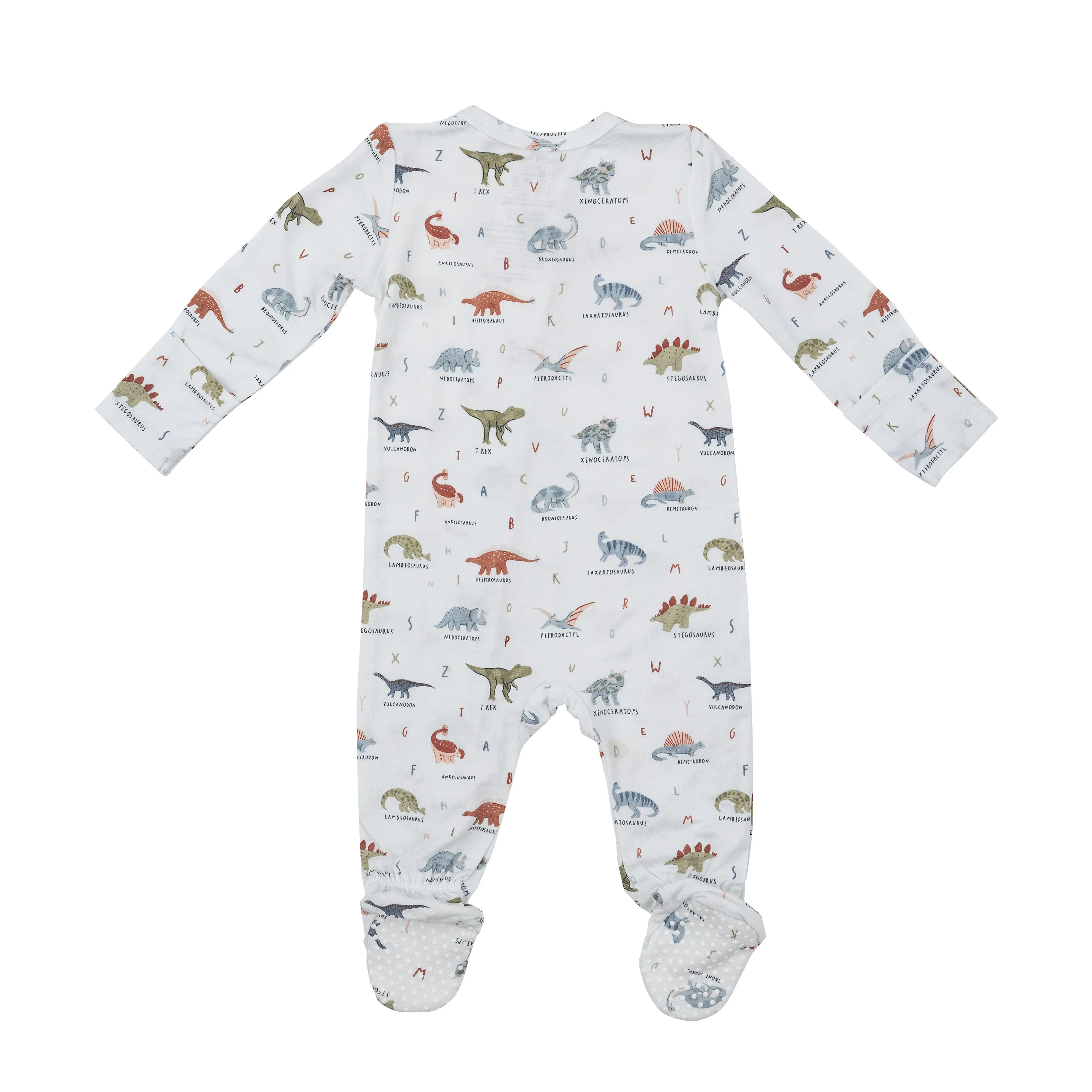 Angel Dear 2 Way Zipper Footie - Dinosaur ABC