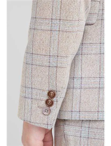 Antique Rogue Saint Cream Check Tweed Jacket