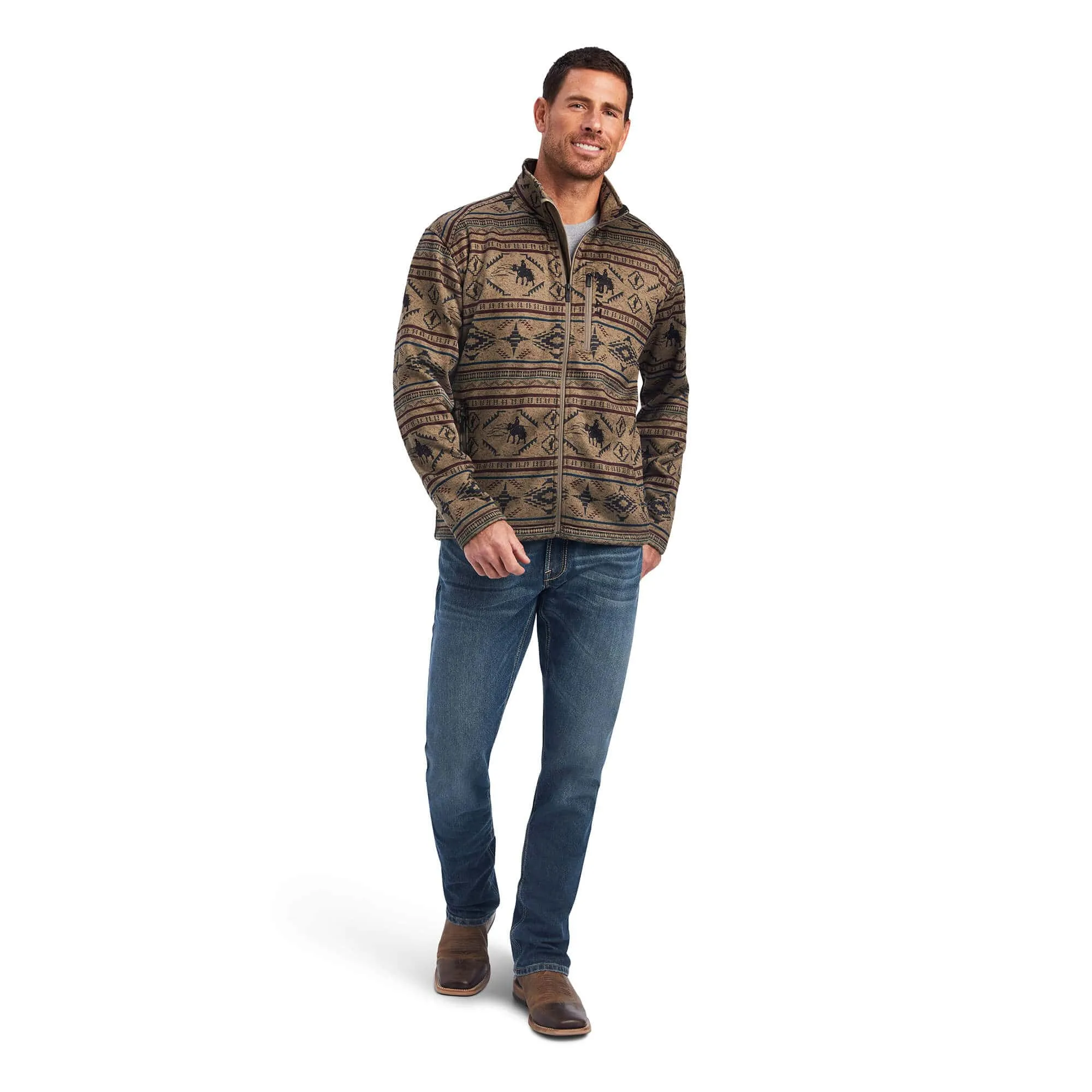 Ariat Men's Caldwell Brindlewood Southwest Full Zip Jacket 10041525