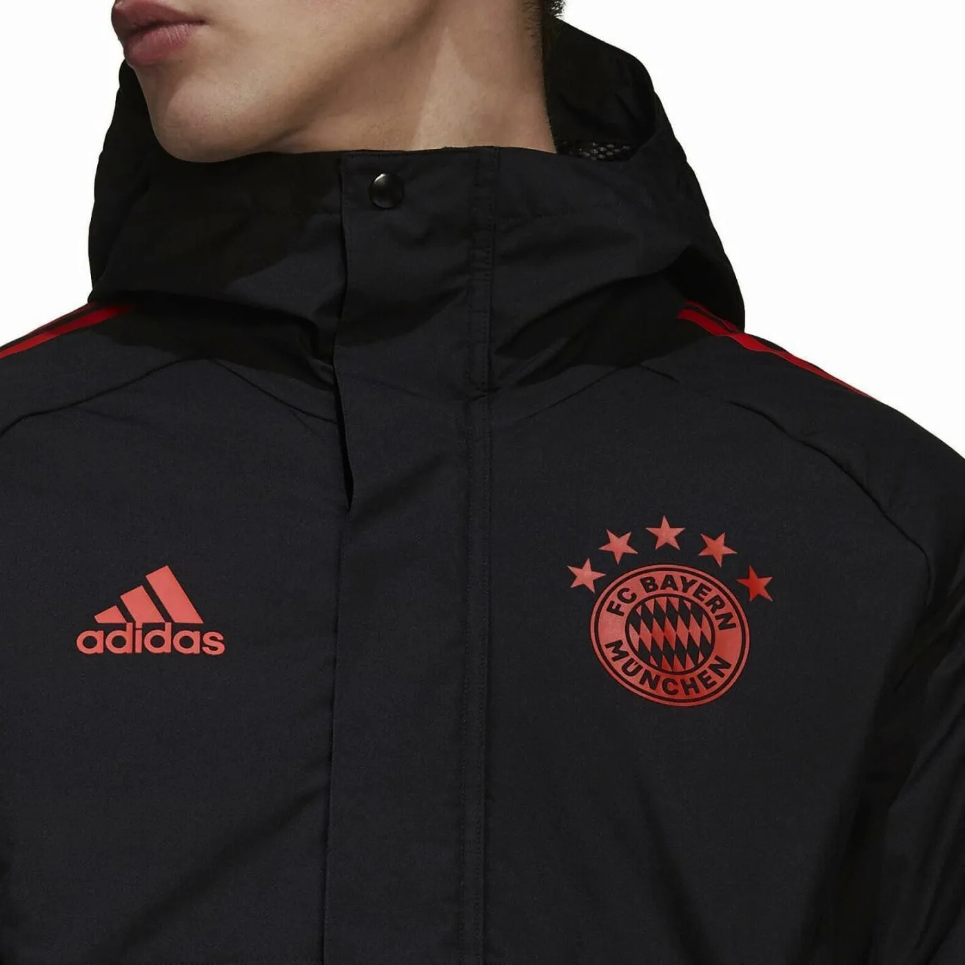 Bayern Munich winter training bench parka jacket 2022/23 - Adidas