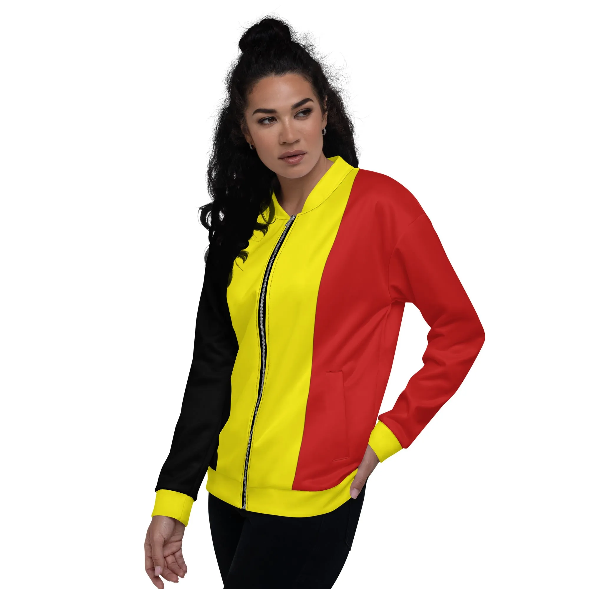 Belgium Jacket / Belgian Flag Colors Bomber Jacket