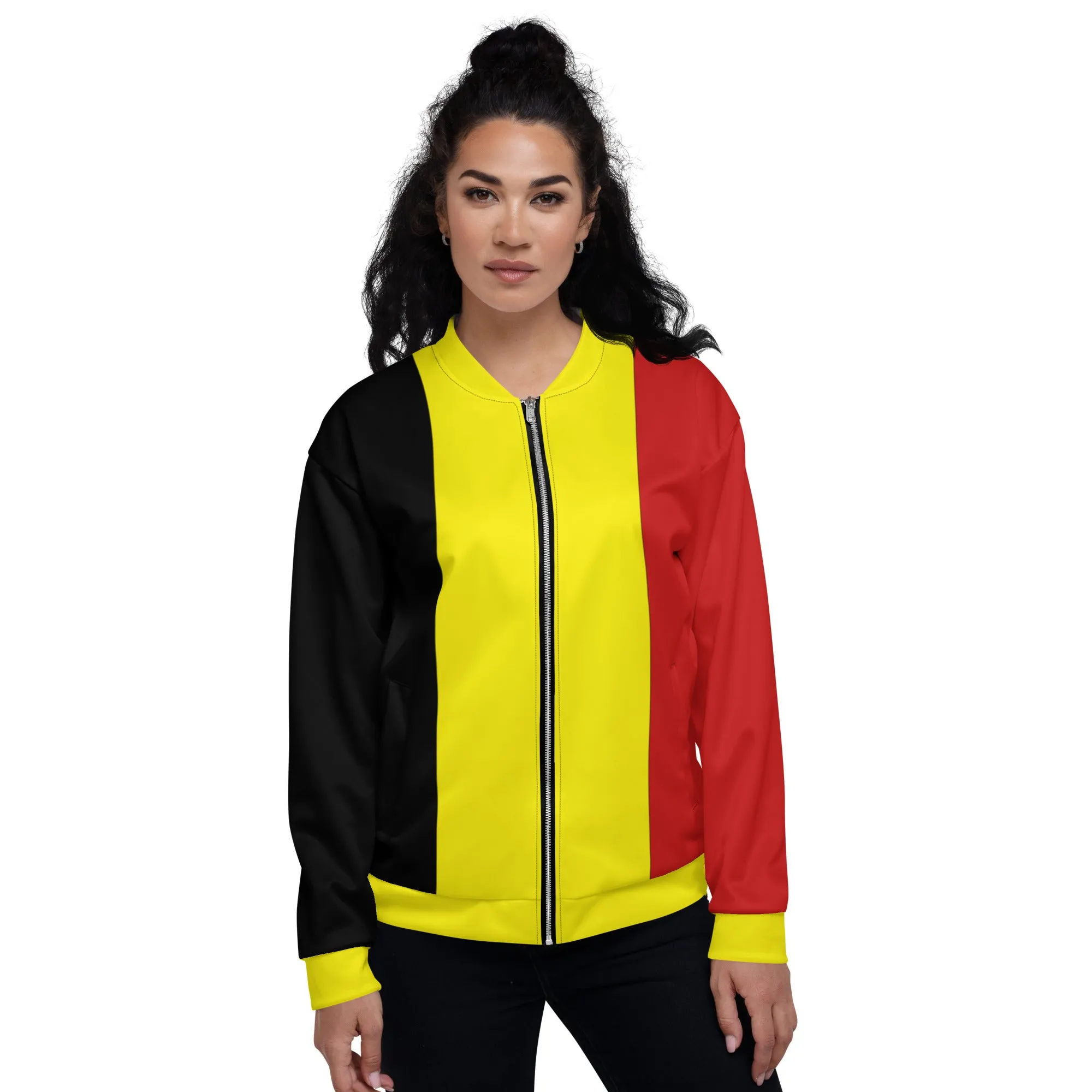 Belgium Jacket / Belgian Flag Colors Bomber Jacket