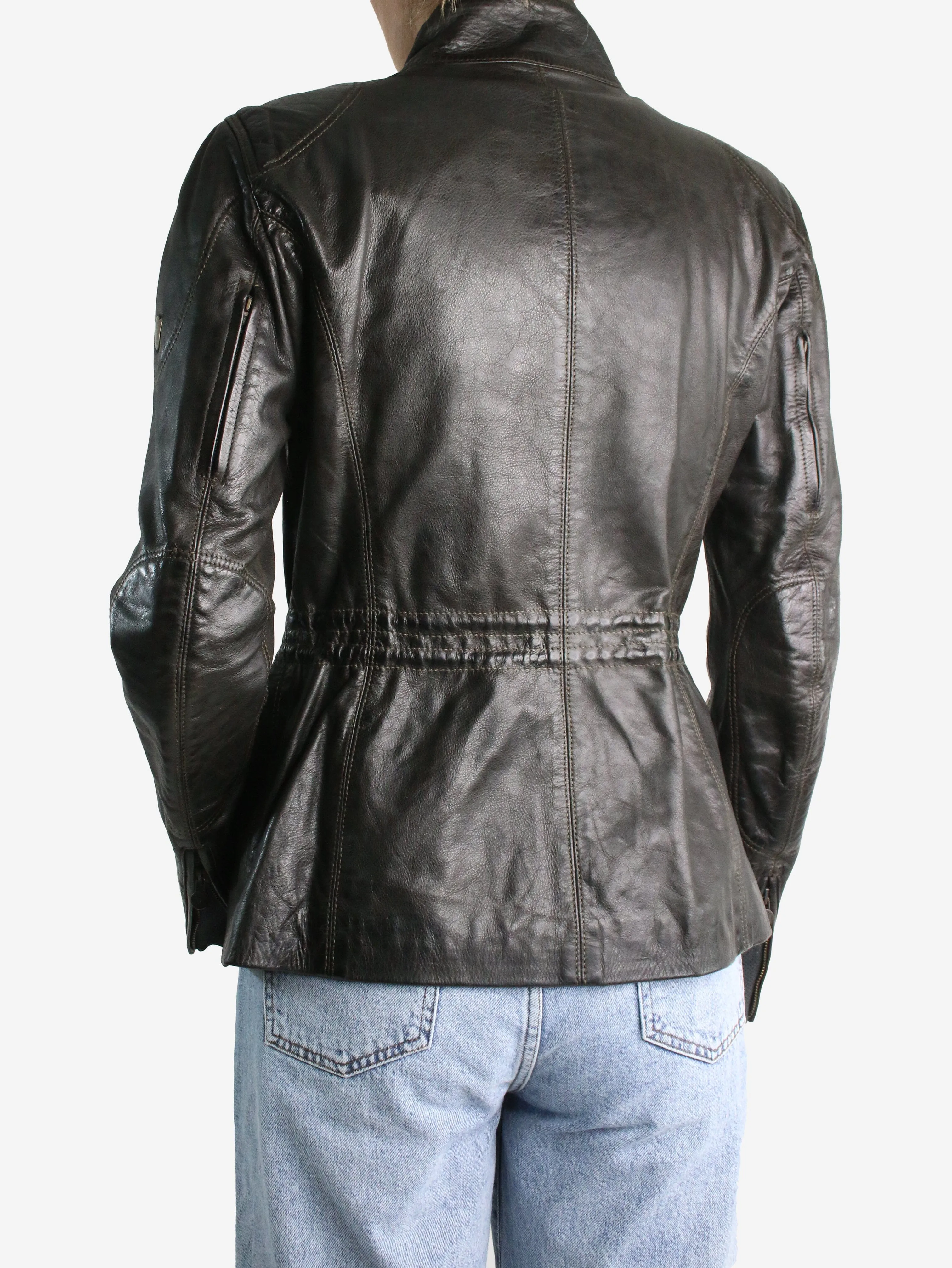 Black leather jacket - size IT 44