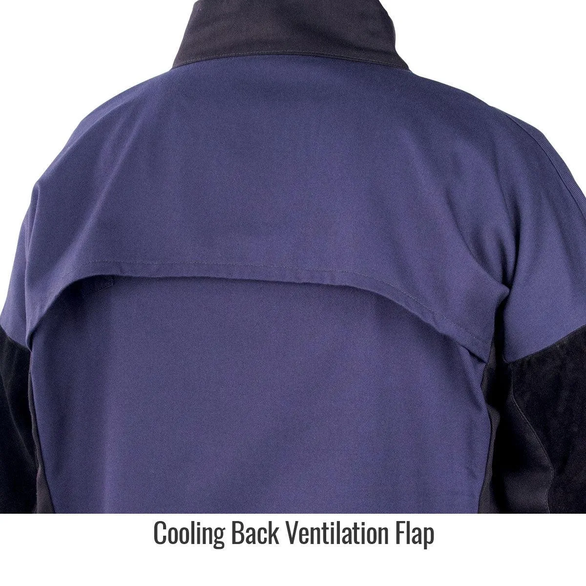 Black Stallion FR Cotton & Cowhide Hybrid Welding Jacket - JH1016-NB