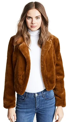 Blank NYC Cropped Faux Fur Jacket