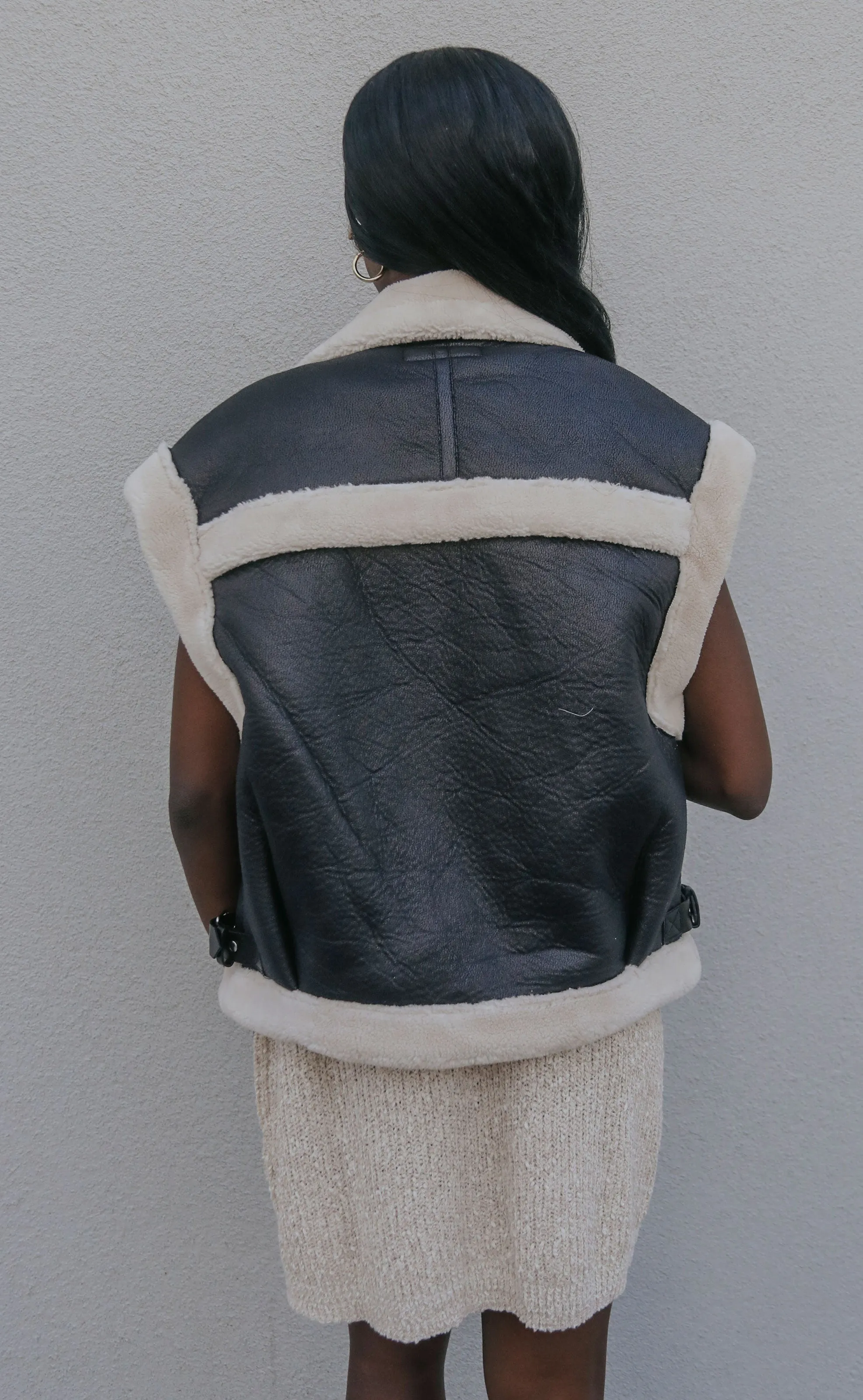 blank nyc: faux leather vest - work it