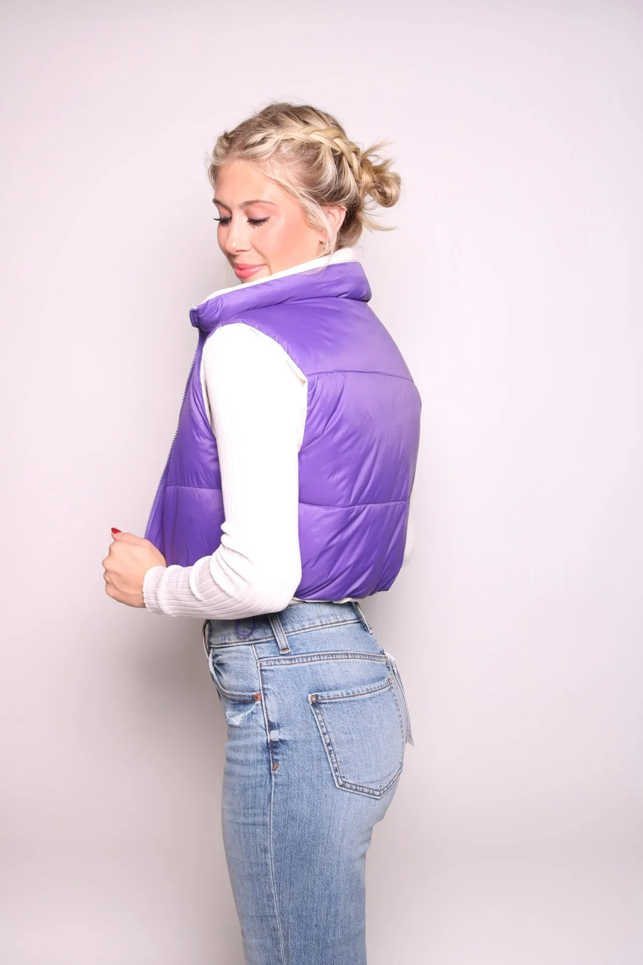 Bleed Purple Puffer Vest