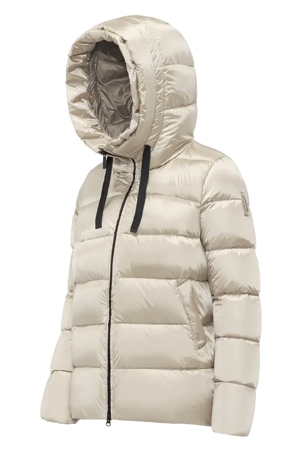 Bomboogie women's short down jacket with hood Rome GW6012TDLC3 503 crystal grey