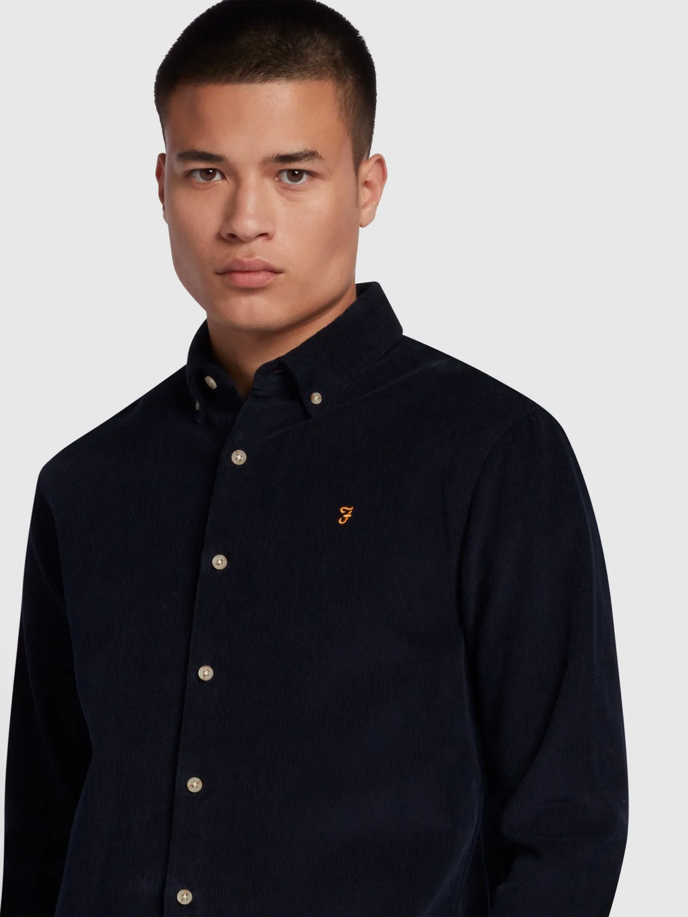 Bowery Casual Fit Long Sleeve Shirt In True Navy