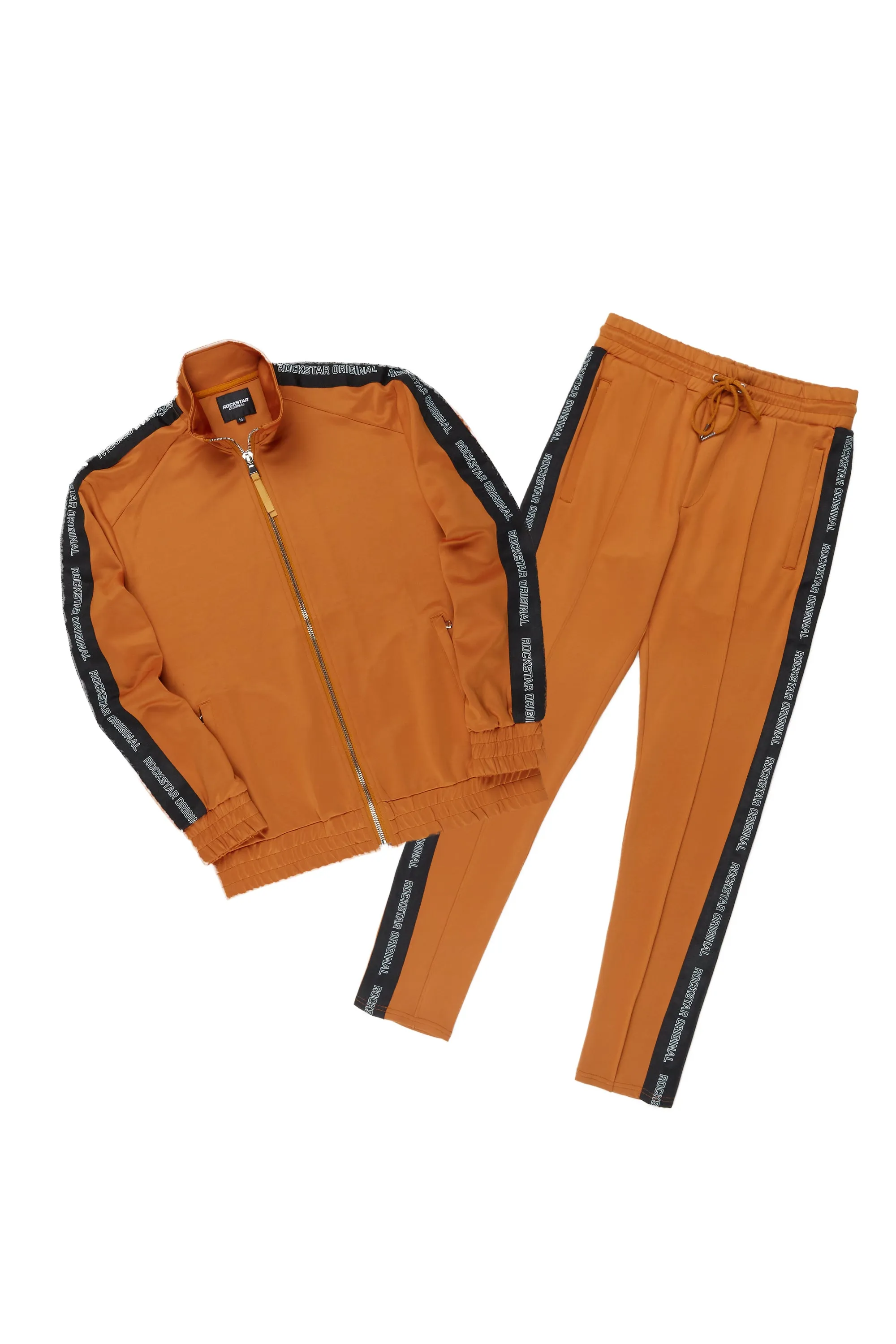 Boys Heir Camel Zipper Jacket Track Set