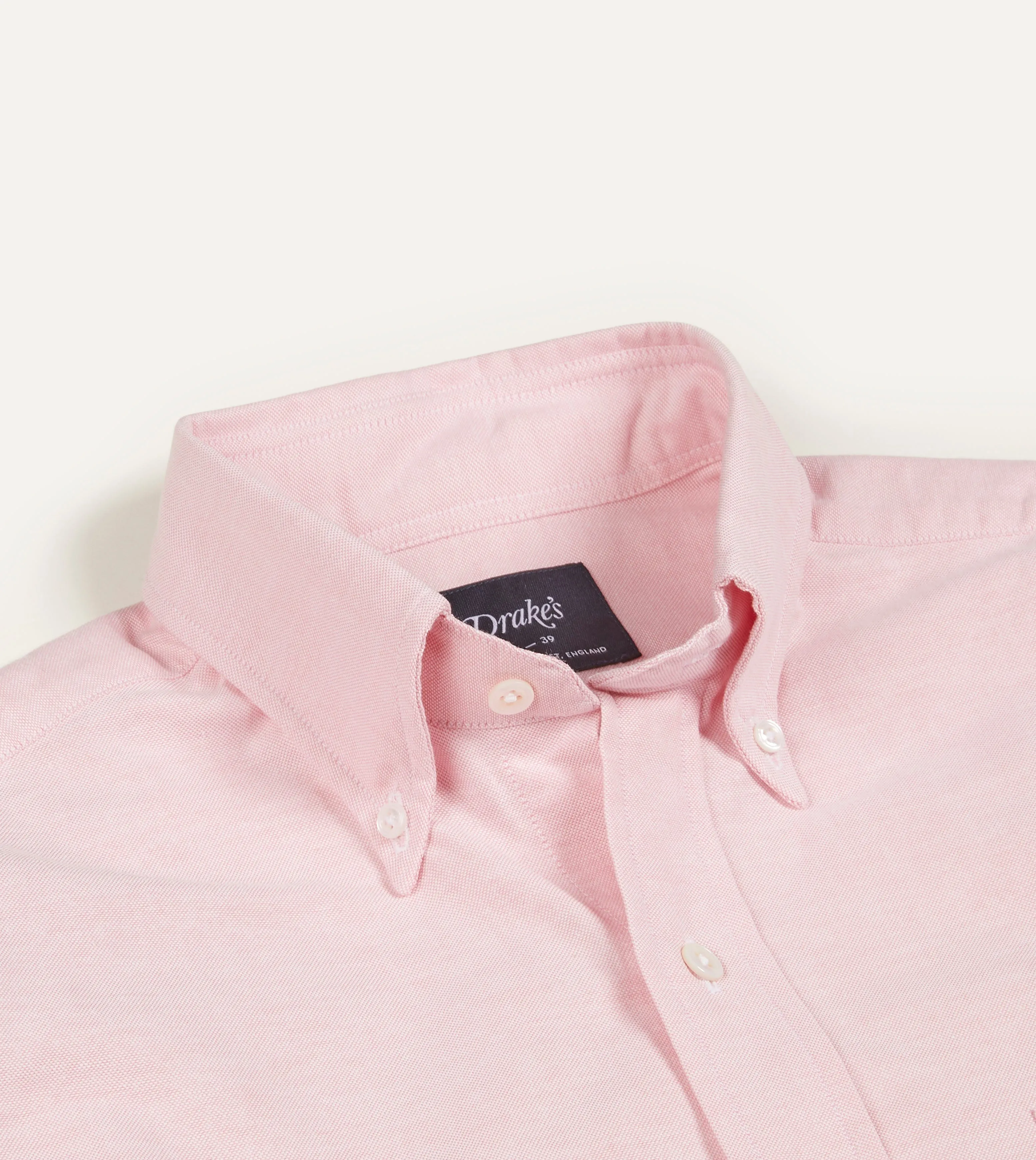 Bright Pink Cotton Oxford Cloth Button-Down Shirt