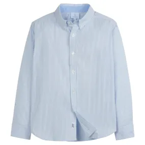 Button Down Shirt - Light Blue Thin Stripe