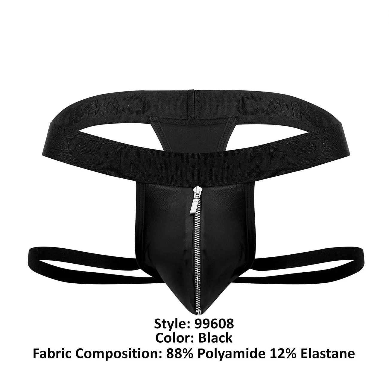 CandyMan 99608 Zipper Jockstrap Color Black