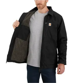 Mens Carhartt Sherpa-Lined Washed Duck Loose Fit Work Coat