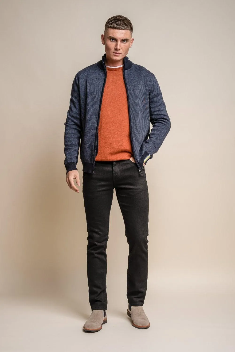 Cavani Artega Knitted Cardigan Navy