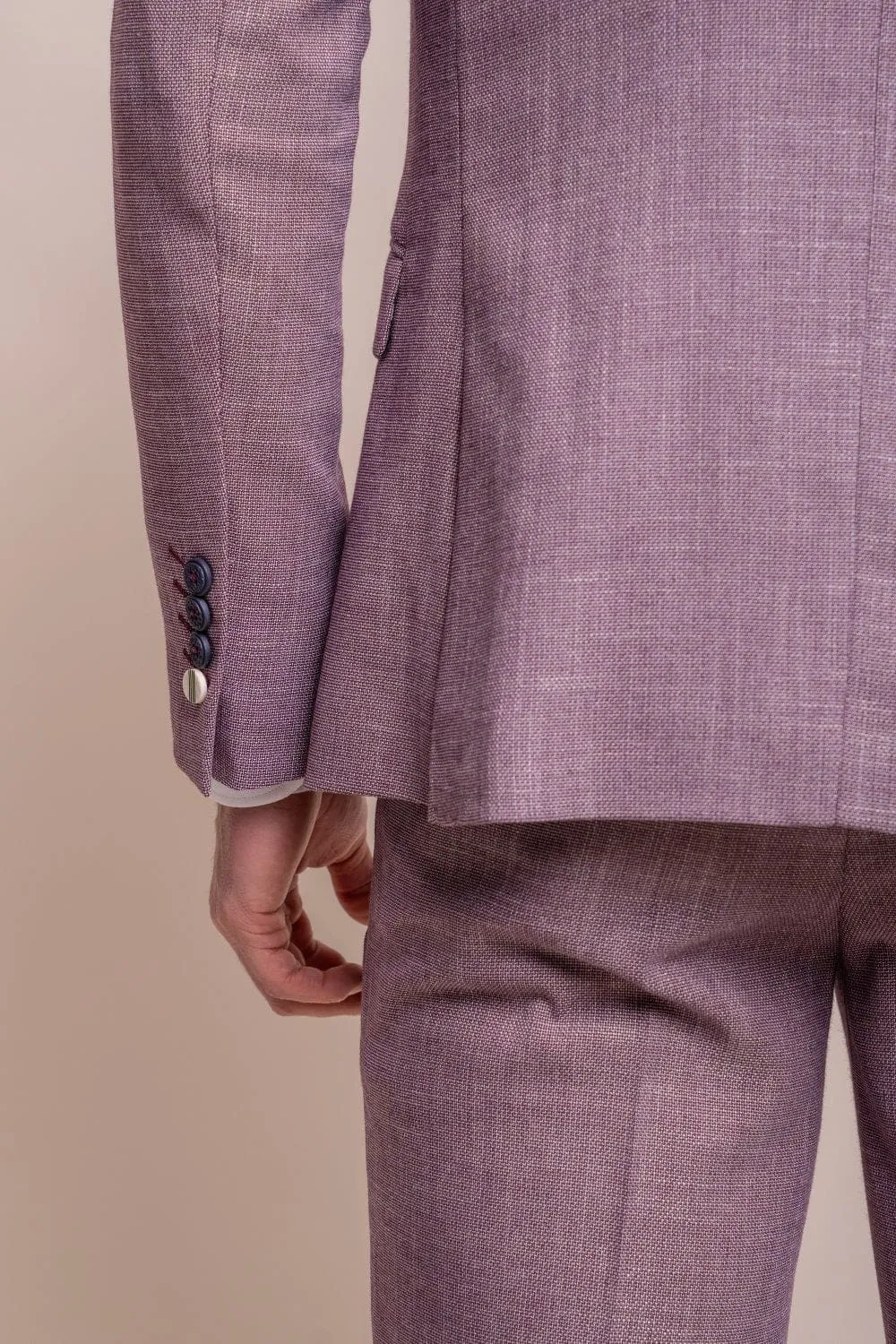 Cavani Classic Miami Lilac Slim Fit Tweed Style Blazer