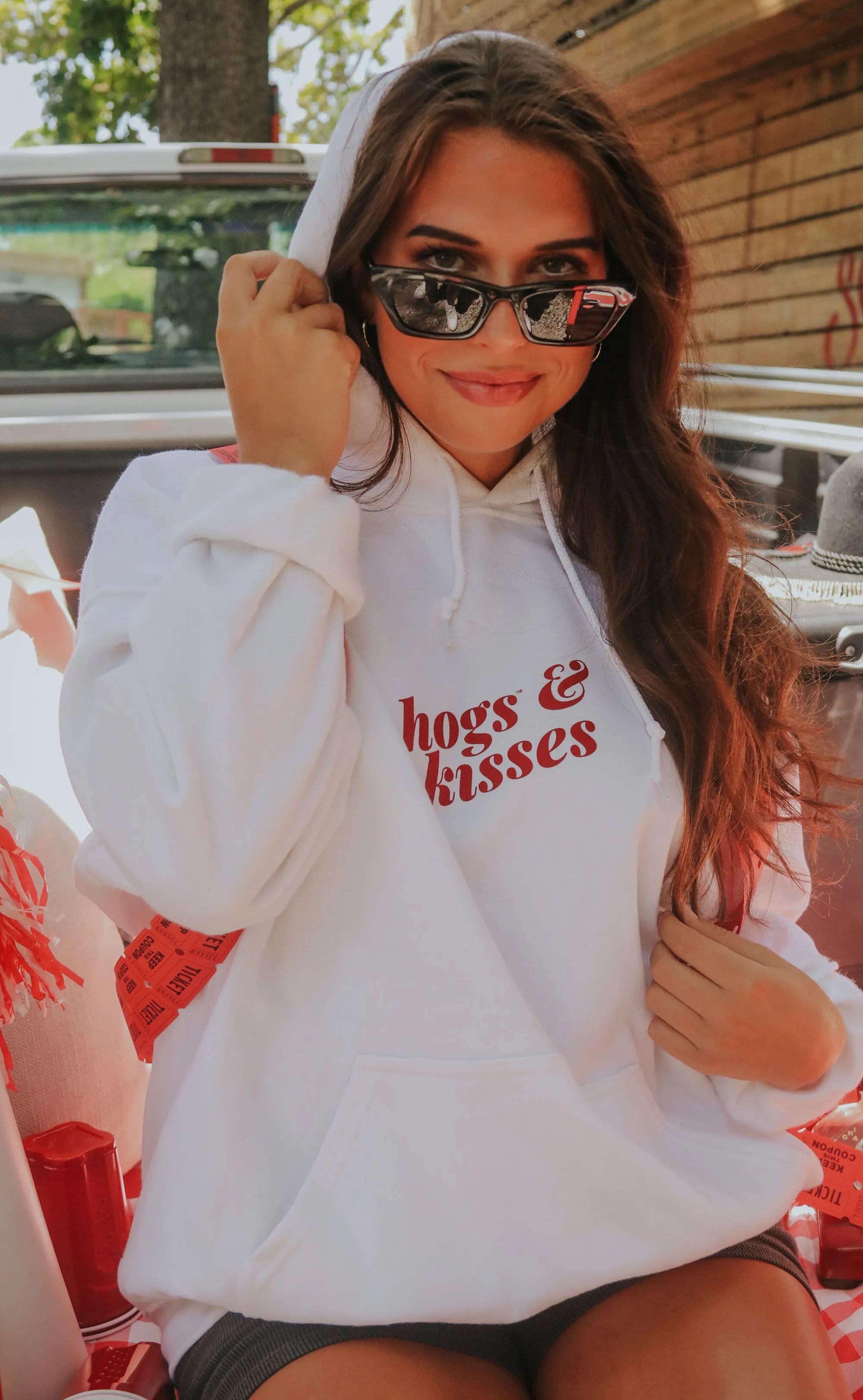 charlie southern: hogs and kisses hoodie