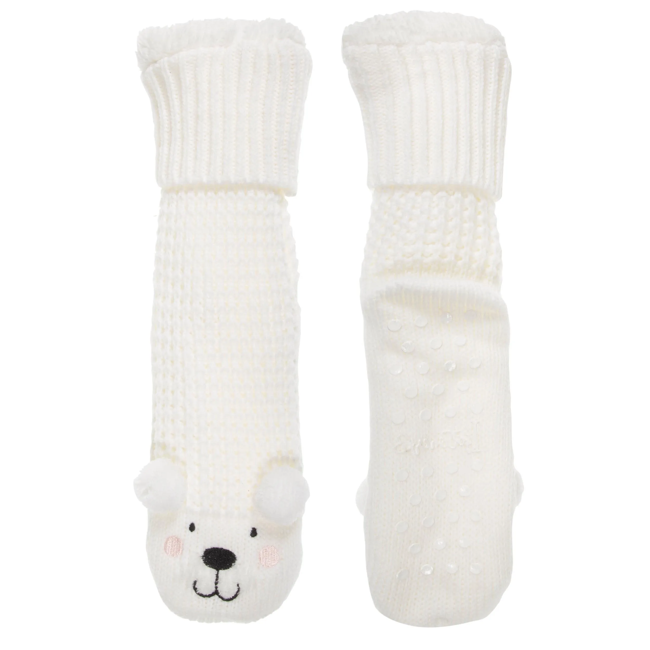 Chaussettes Femme Ours Blanc