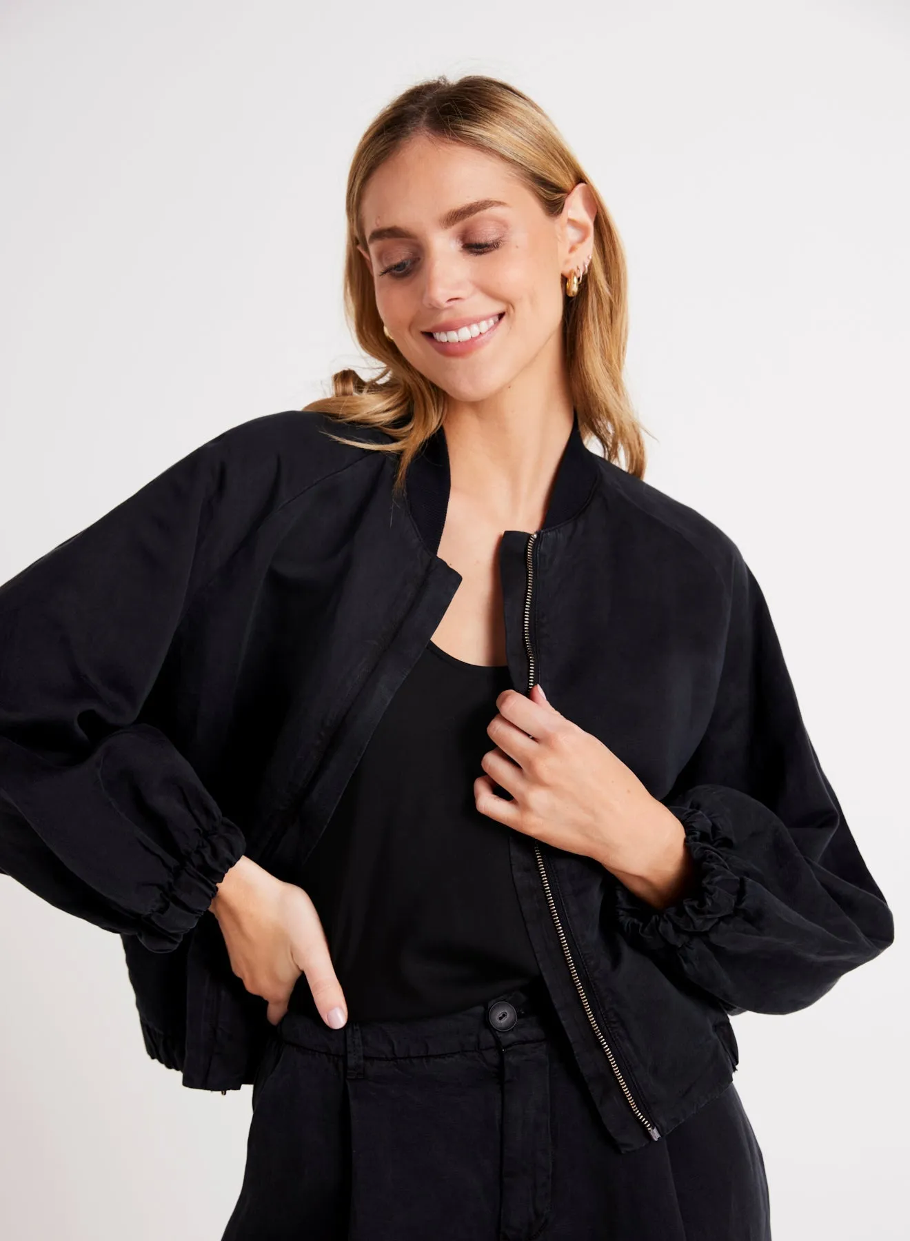 Chole Clean Bomber Jacket - Black