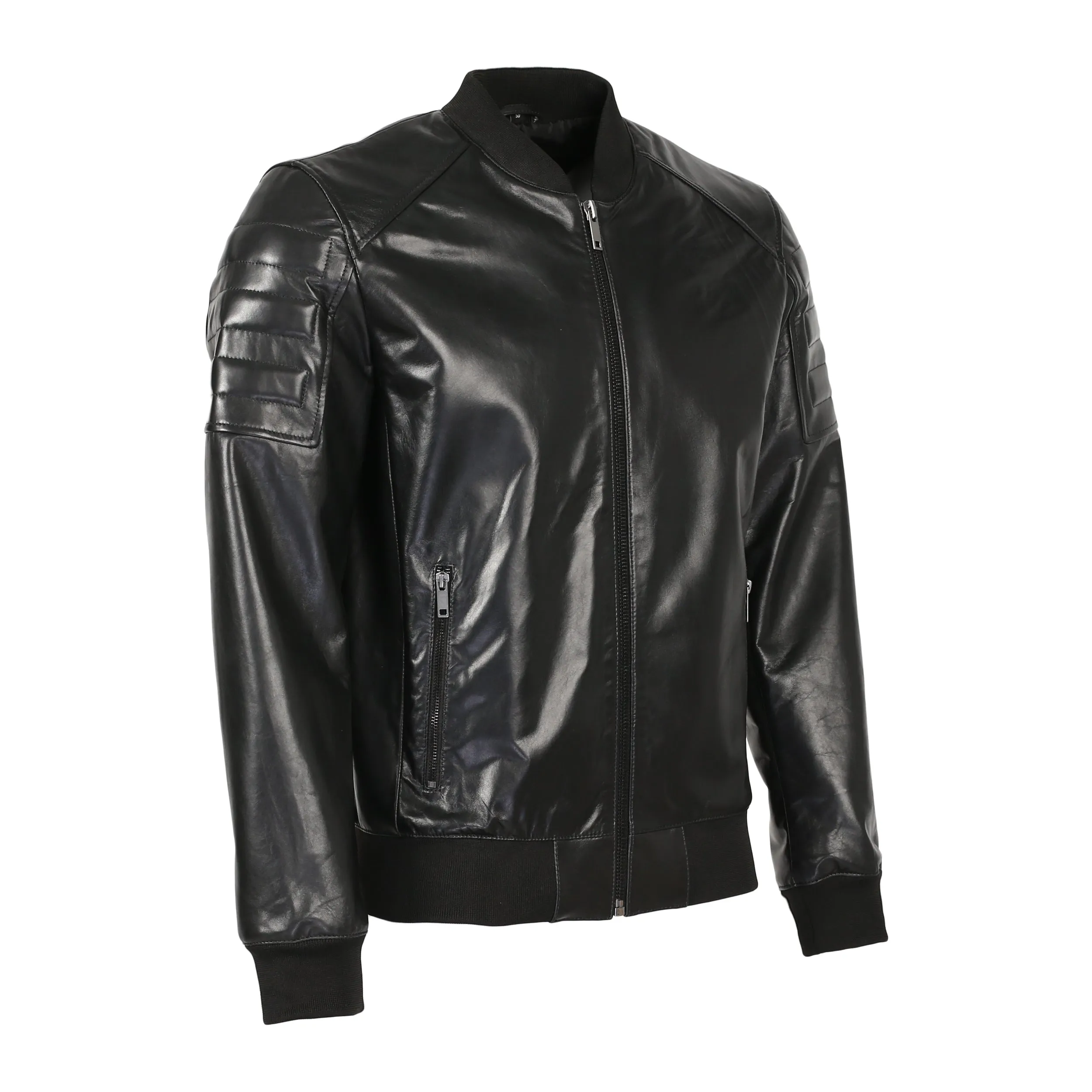 Cicero Men's New Zealand Leather Bomber Jacket