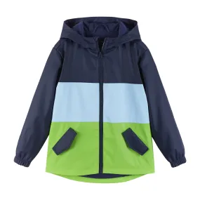 Colorblock Rain Jacket | Blue & Green