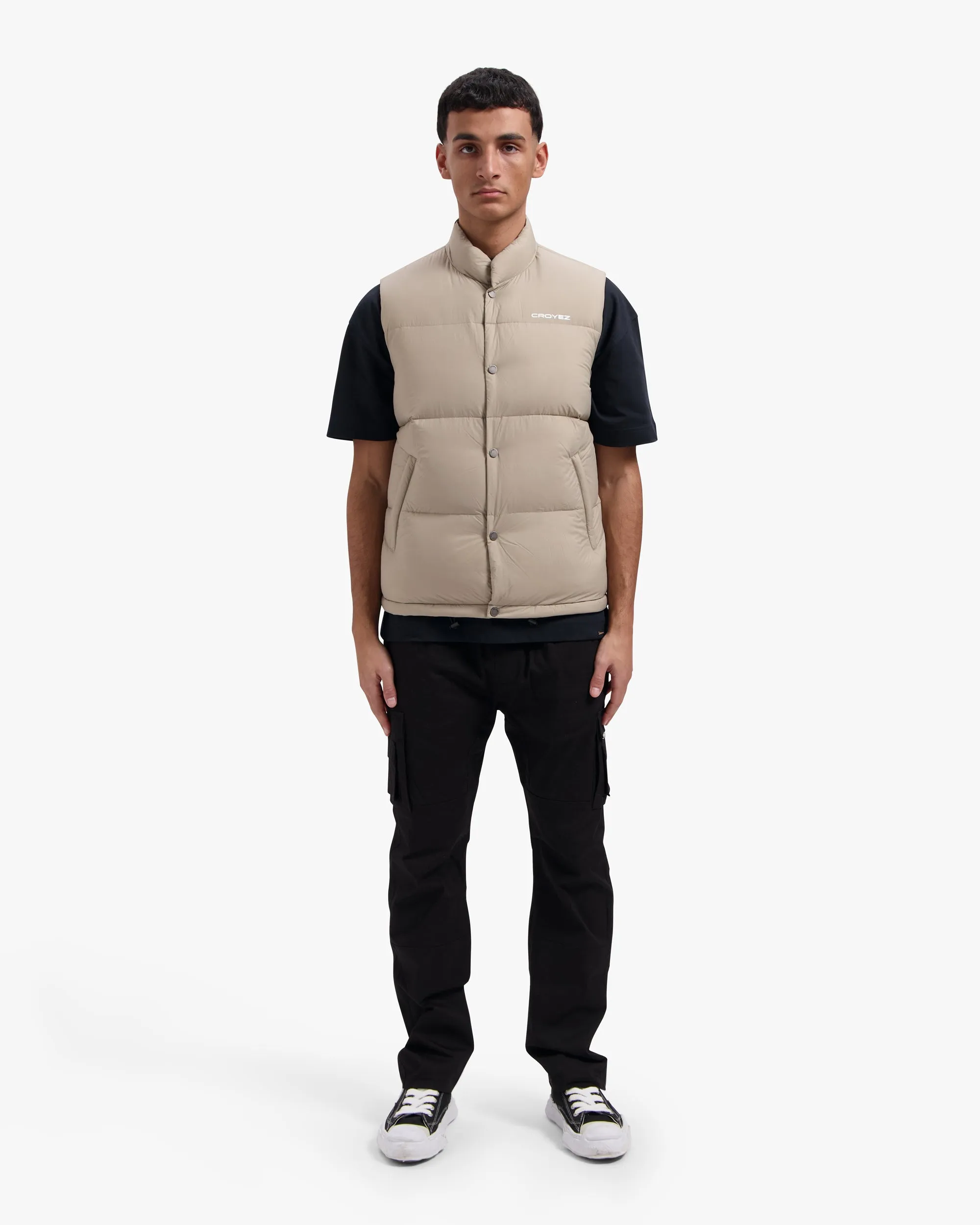 CROYEZ ORGANETTO PUFFER VEST - LIGHT BROWN