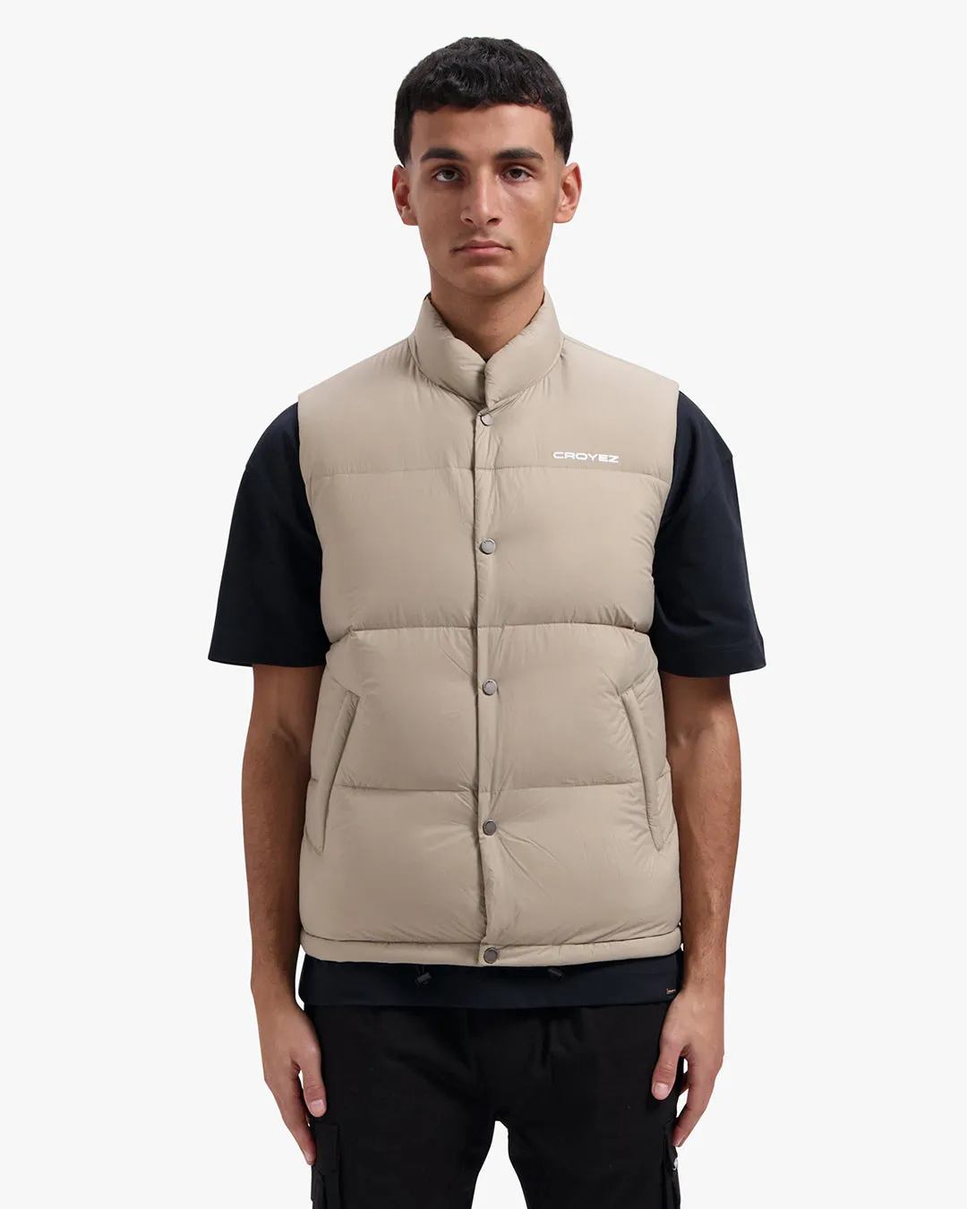 CROYEZ ORGANETTO PUFFER VEST - LIGHT BROWN