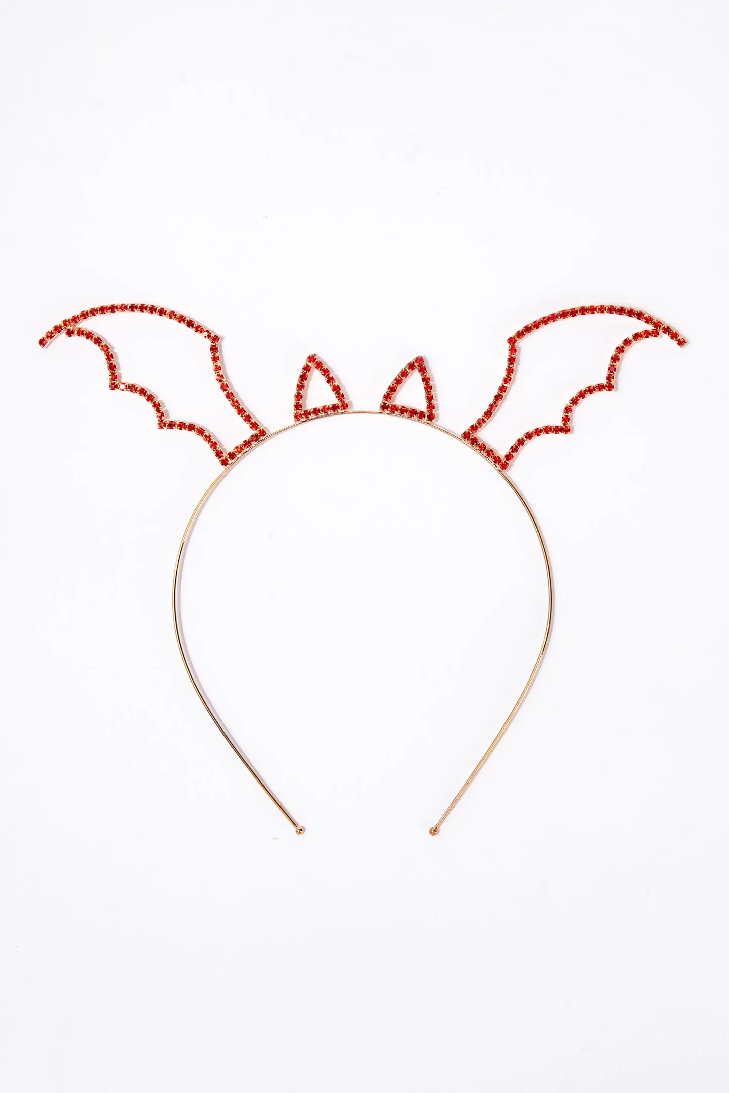 Delilah Bat Ear Wing Fashion Headband - Orange