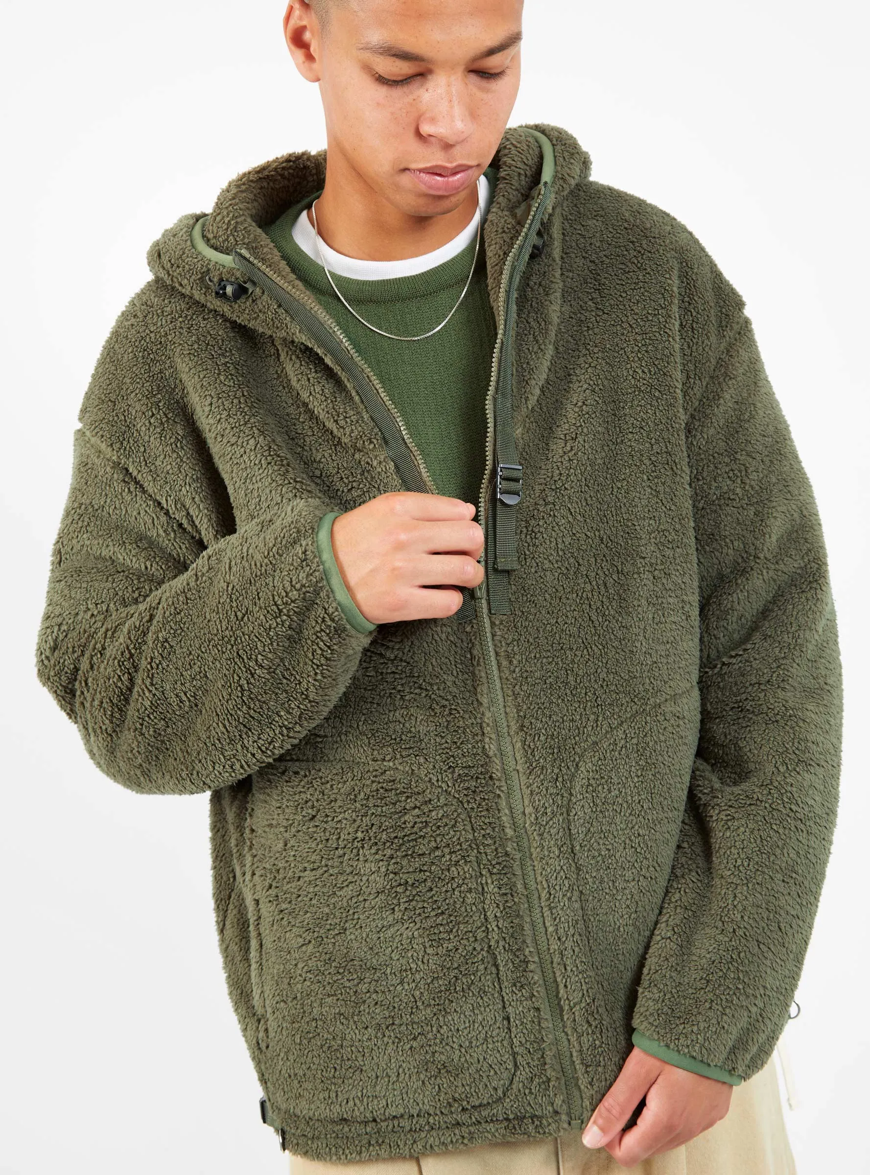 Fleece Hoodie Olive