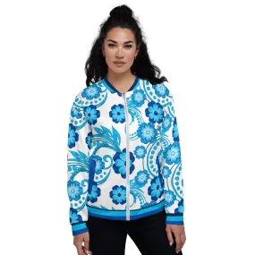 Floral Flair Unisex Bomber Jacket