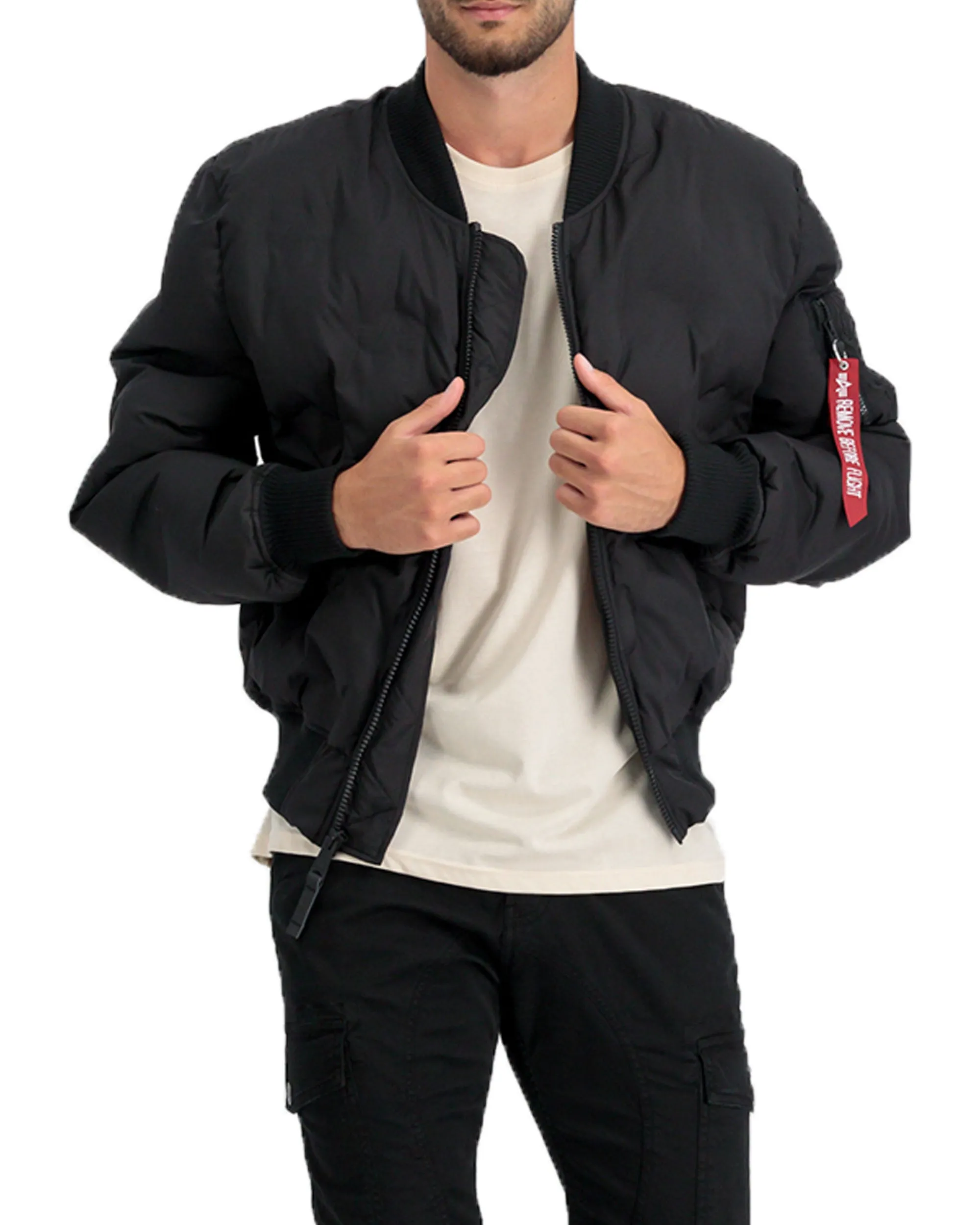 Giacca Alpha Industries Ma-1 Emb Logo Puffer Nero