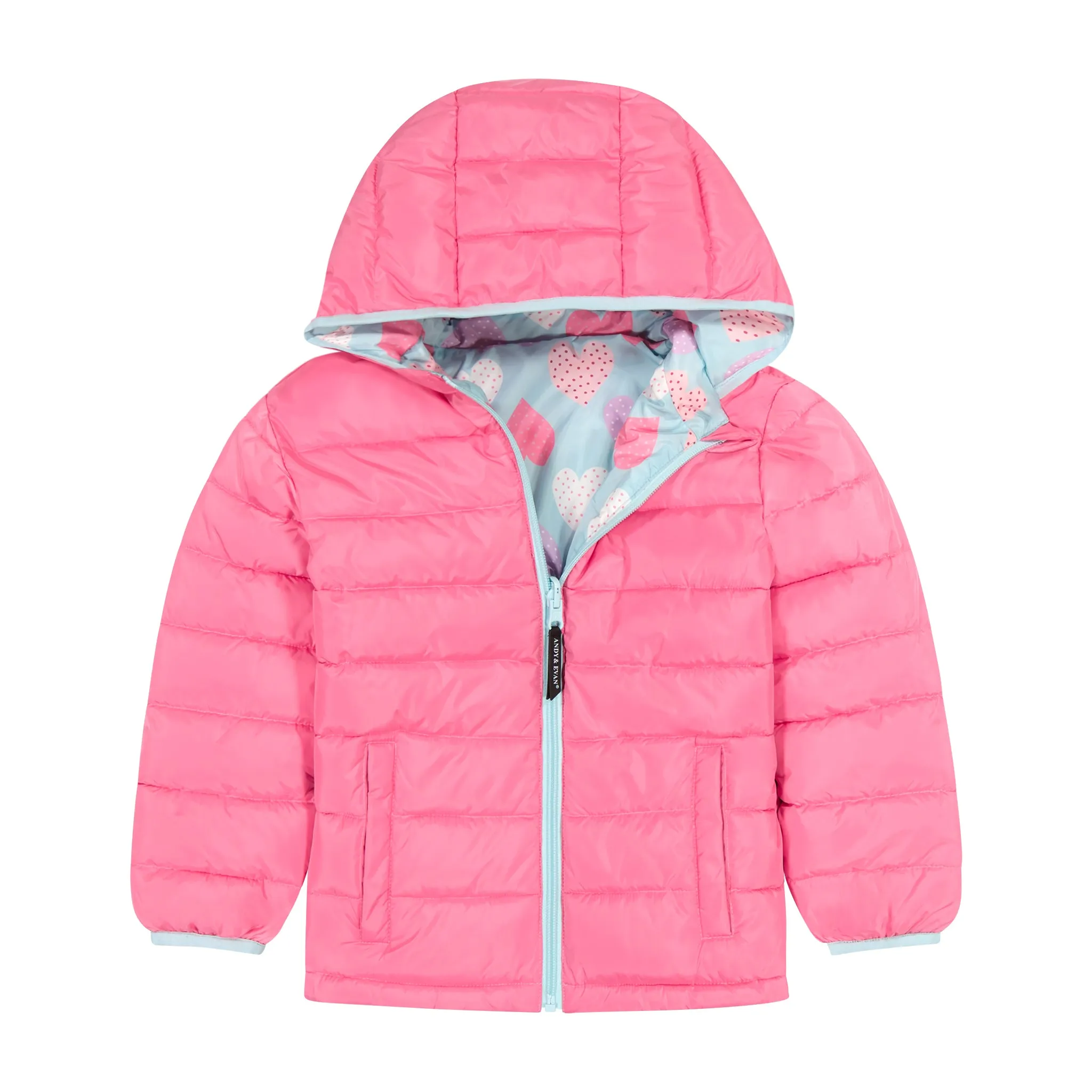 Girls Reversible Puffer  | Pink