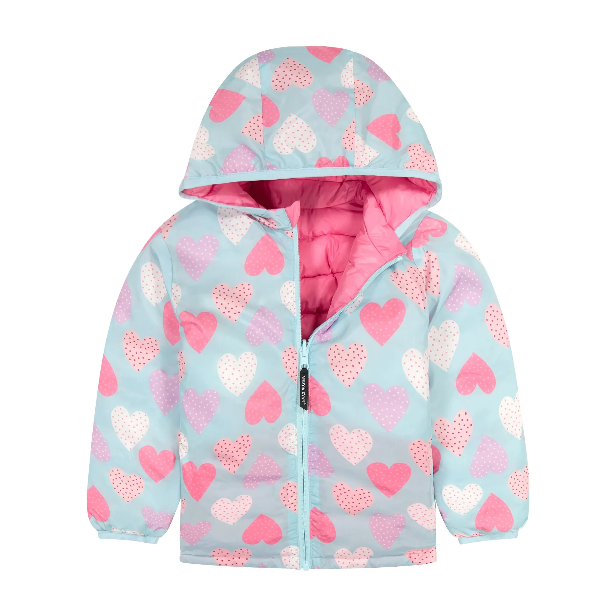 Girls Reversible Puffer  | Pink