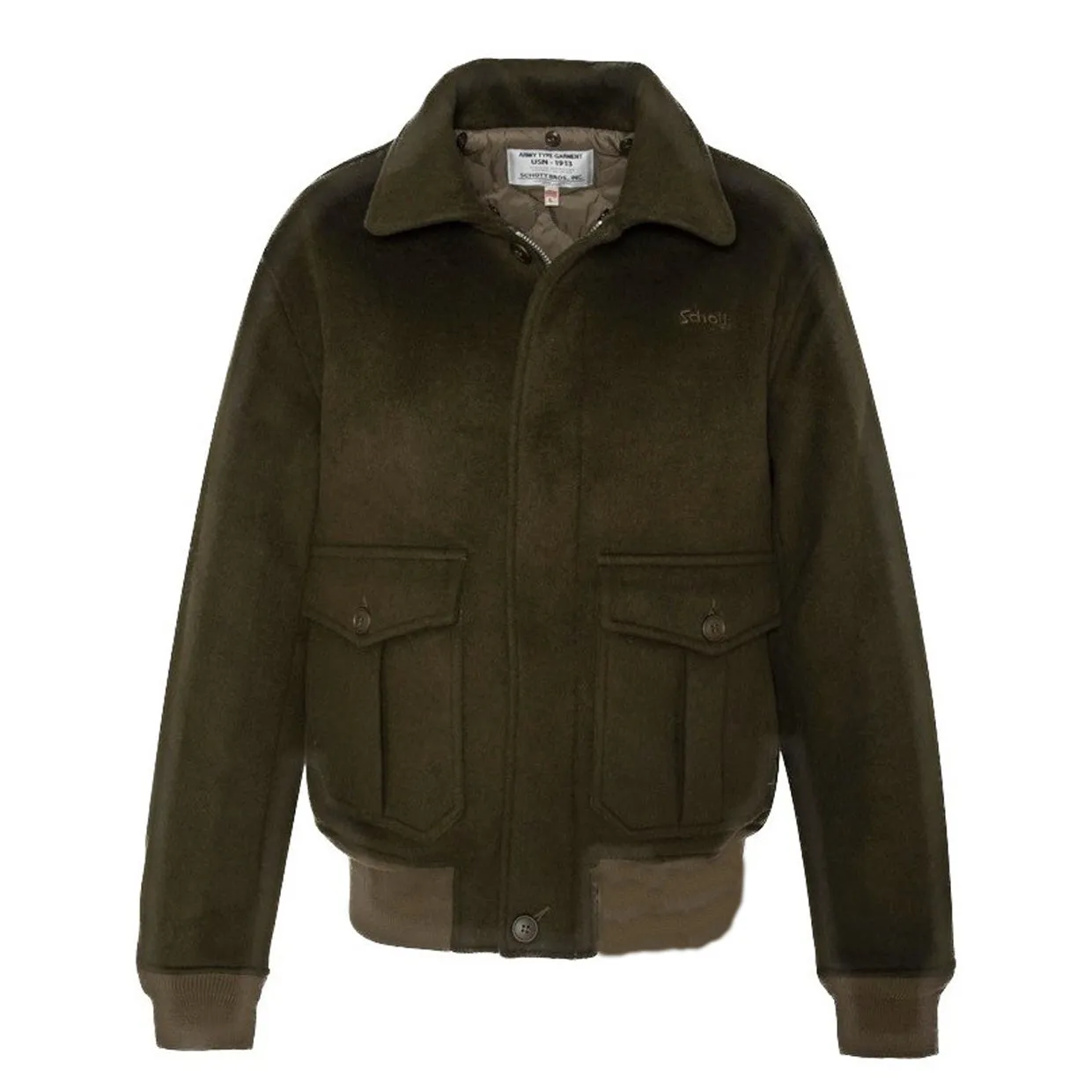 Giubbino Uomo Schott N.Y.C. Airguard Verde