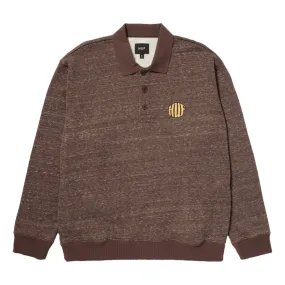 HUF WINSTON POLO FLEECE-DARK BROWN