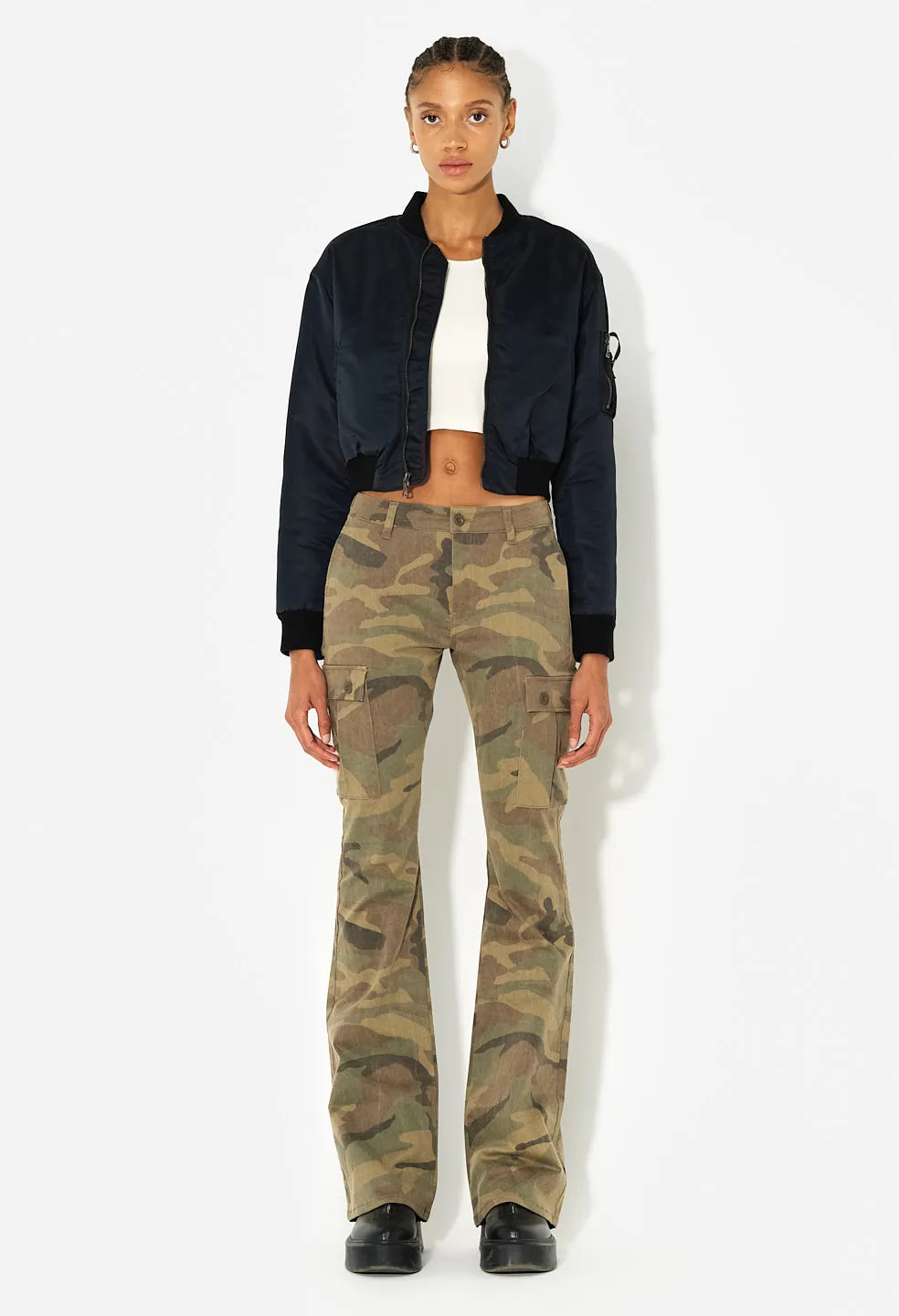 Hunter Cropped Bomber / Black