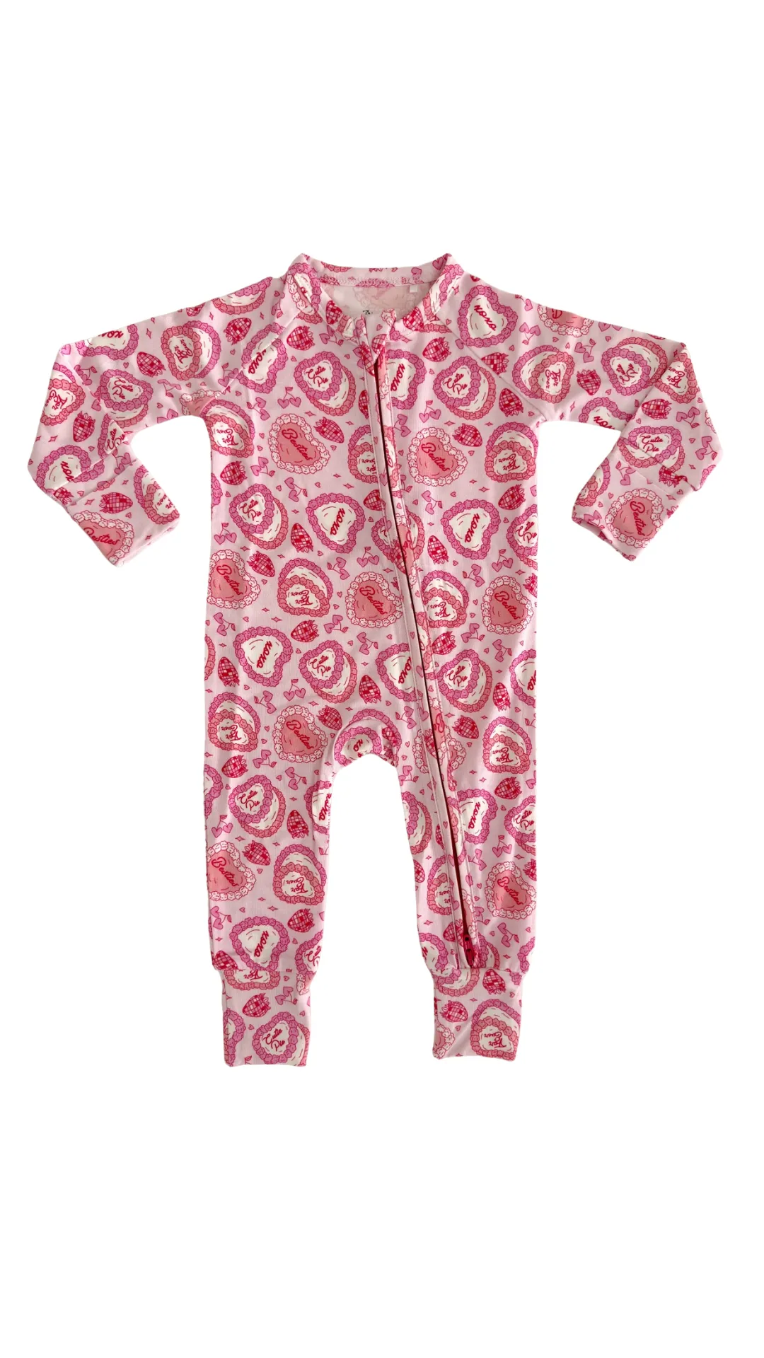 In My Jammers Be My Valentine Zipper Romper